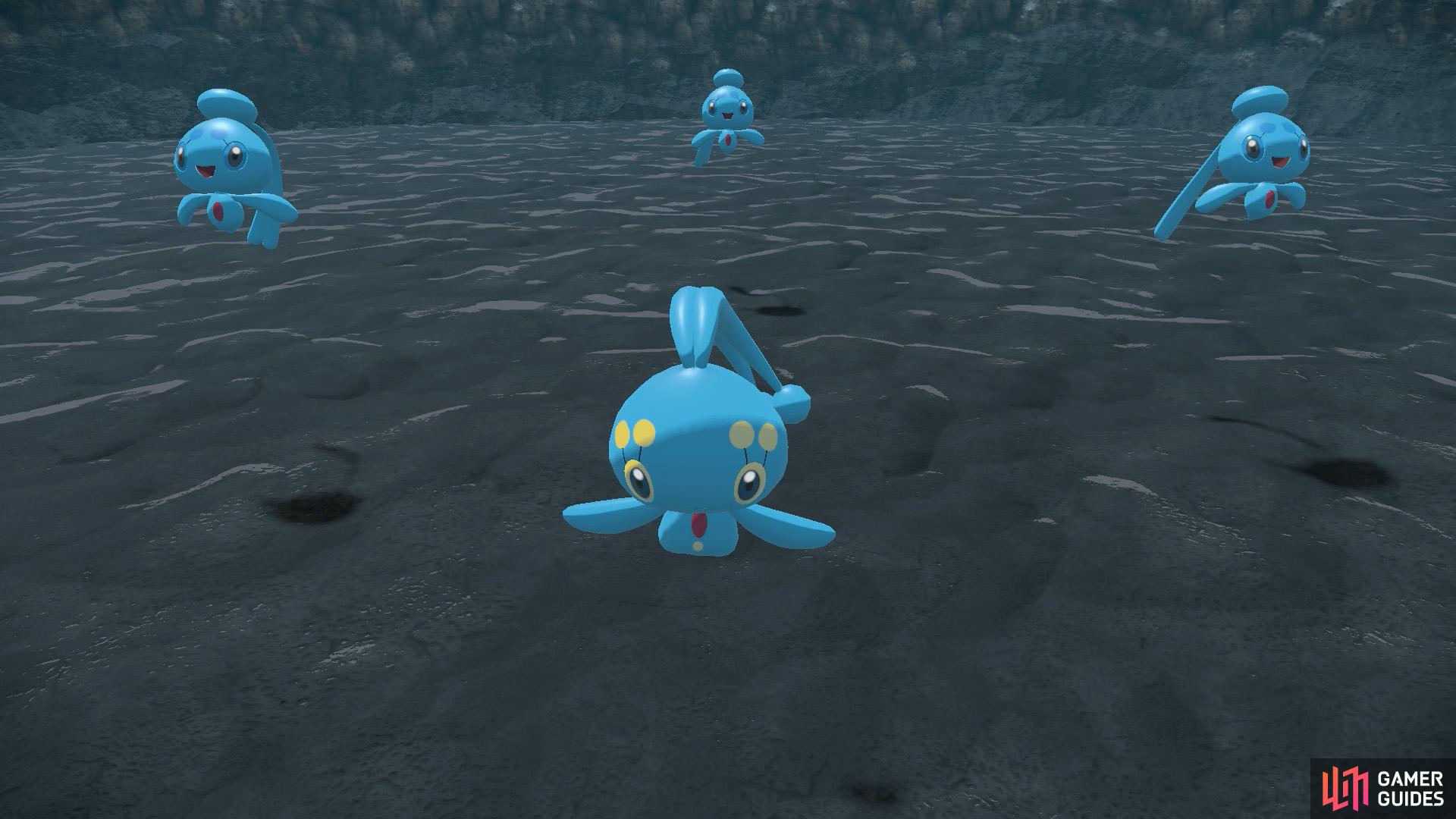 Inside, you'll encounter a Manaphy and three Phiones.