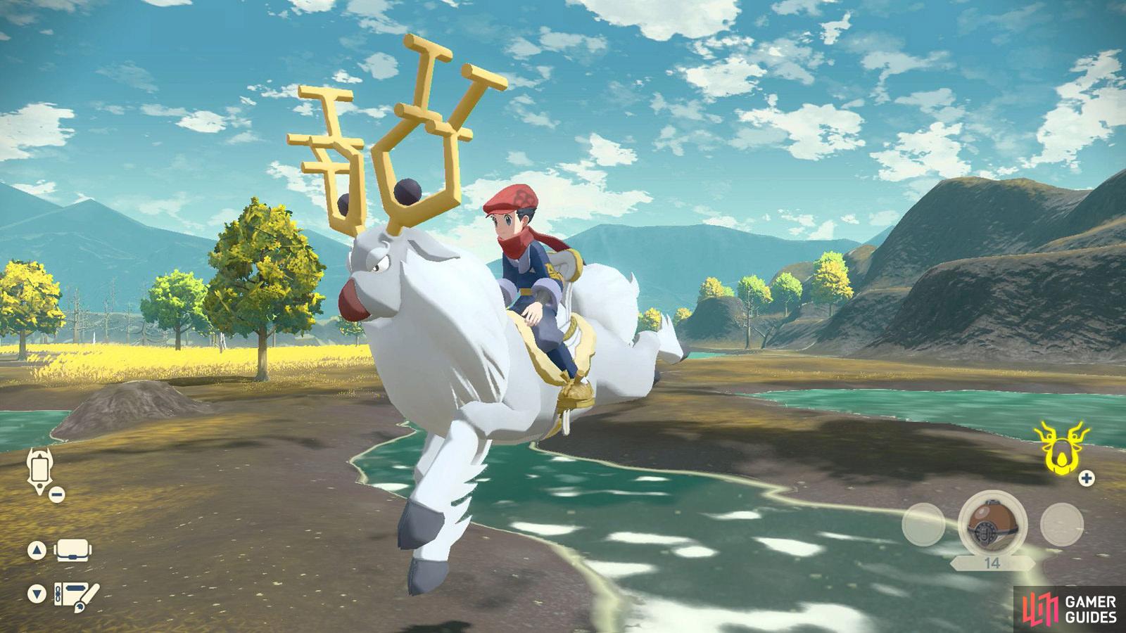 Or gallop across the land on the back of a Wyrdeer (All images credited to The Pokémon Company).