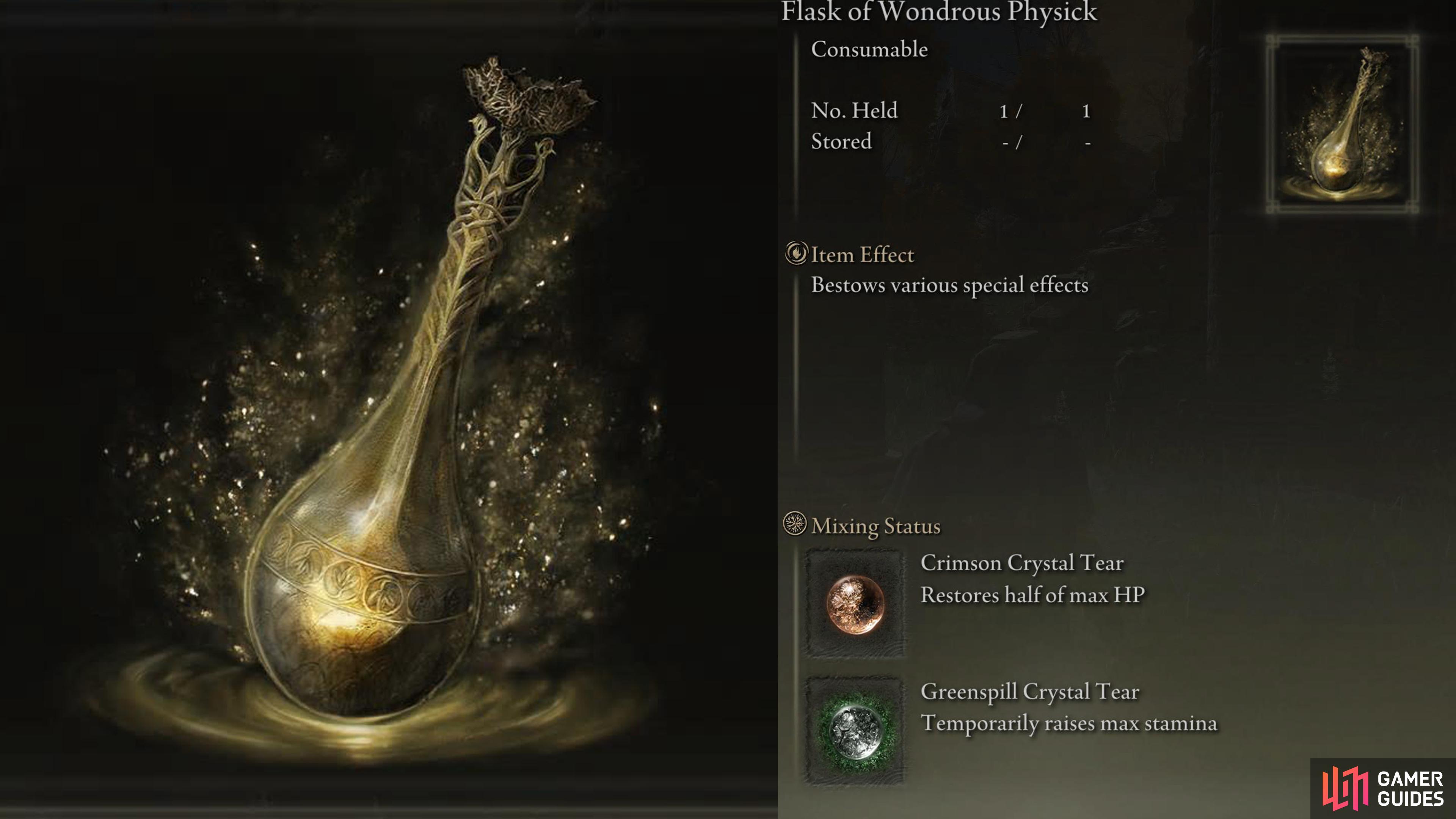 You can add to Tears to the Flask of Wondrous Physick. This'll give you all kinds of various effects.