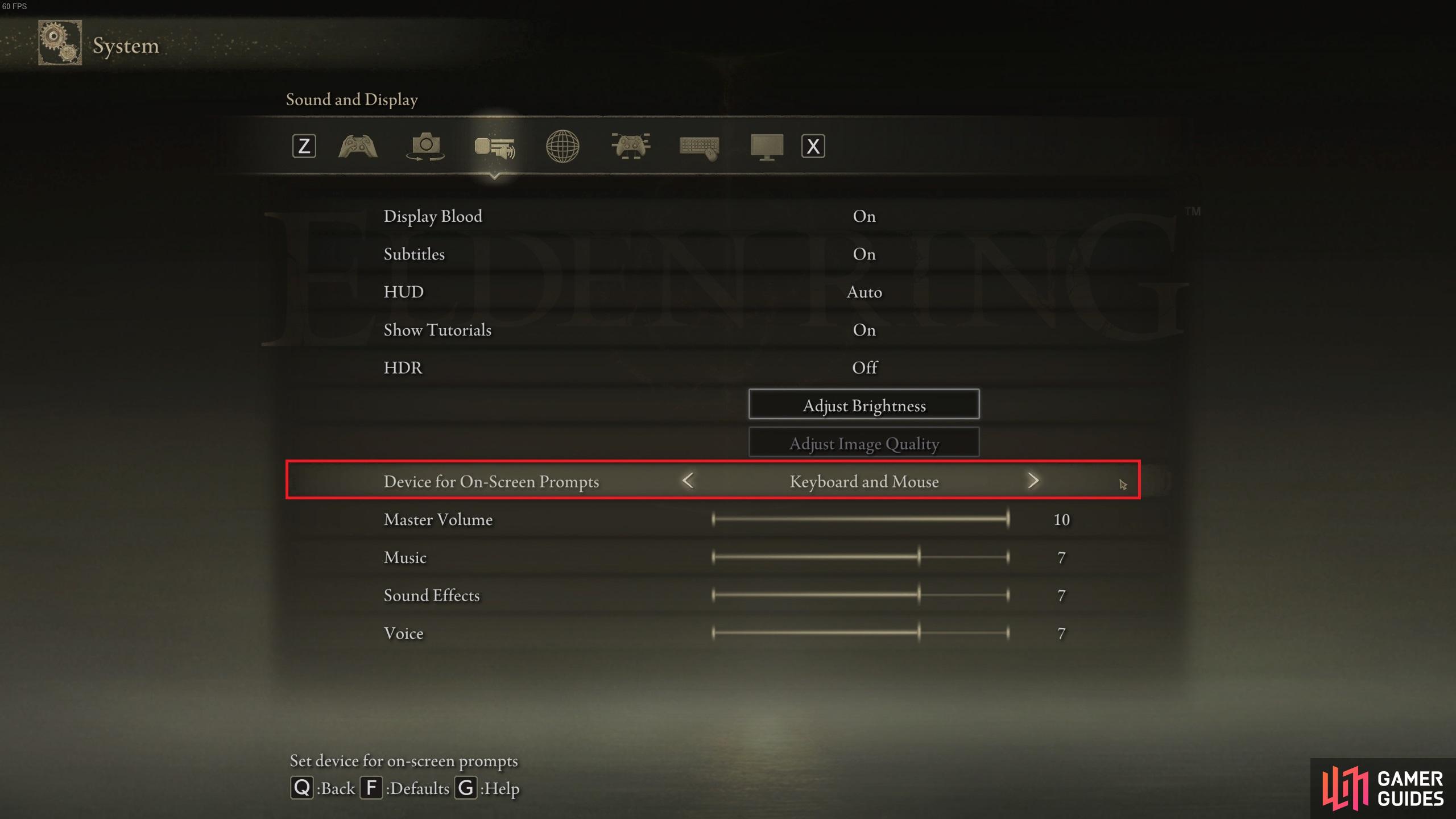 You'll find the option to change the default controls in the Sound and Display tab of the System options menu.