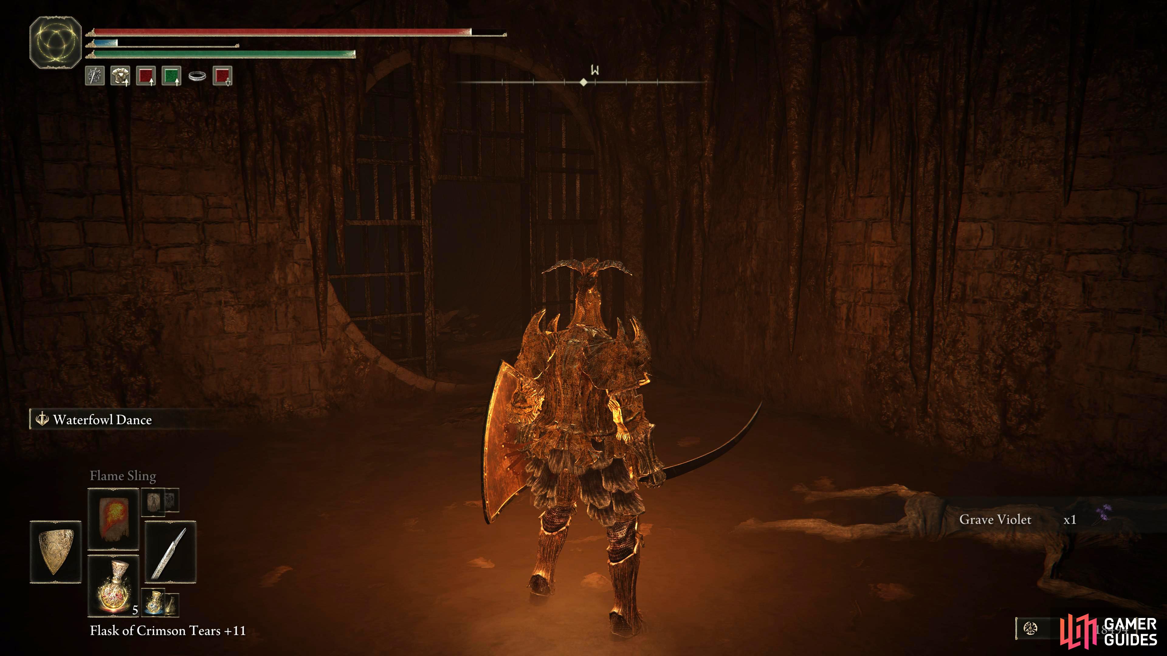 You can exit the corridor via the gate to the left of the Stonesword Key.