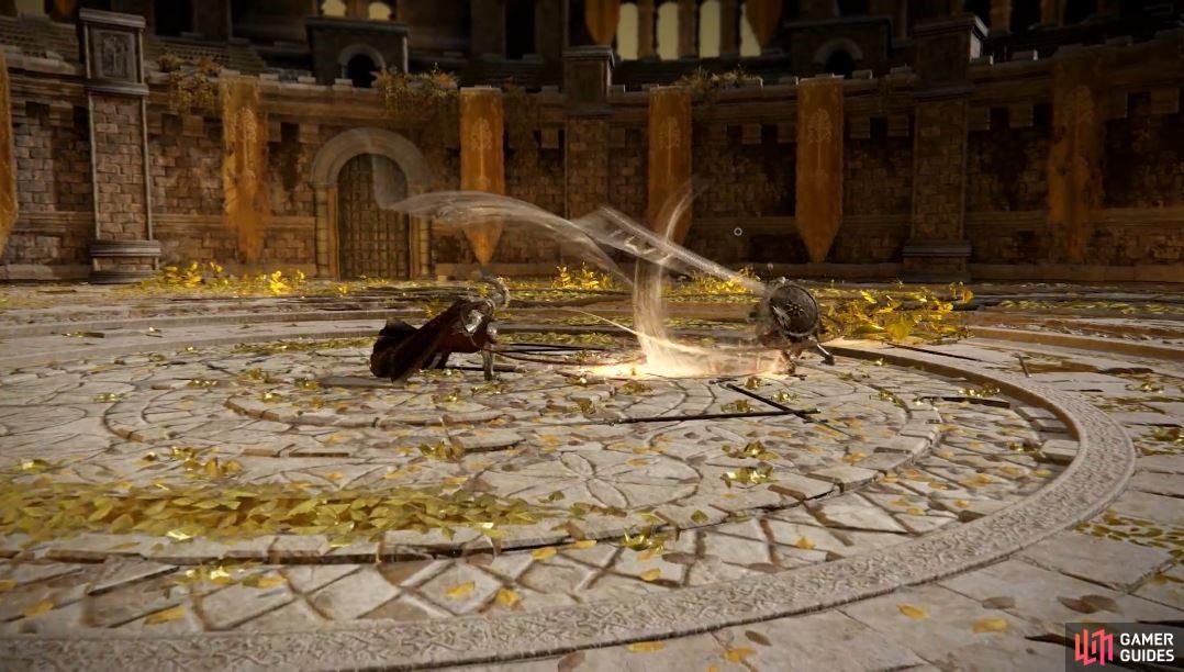 Time to face other players in the Colosseum! (Credit: @ELDENRING twitter.)