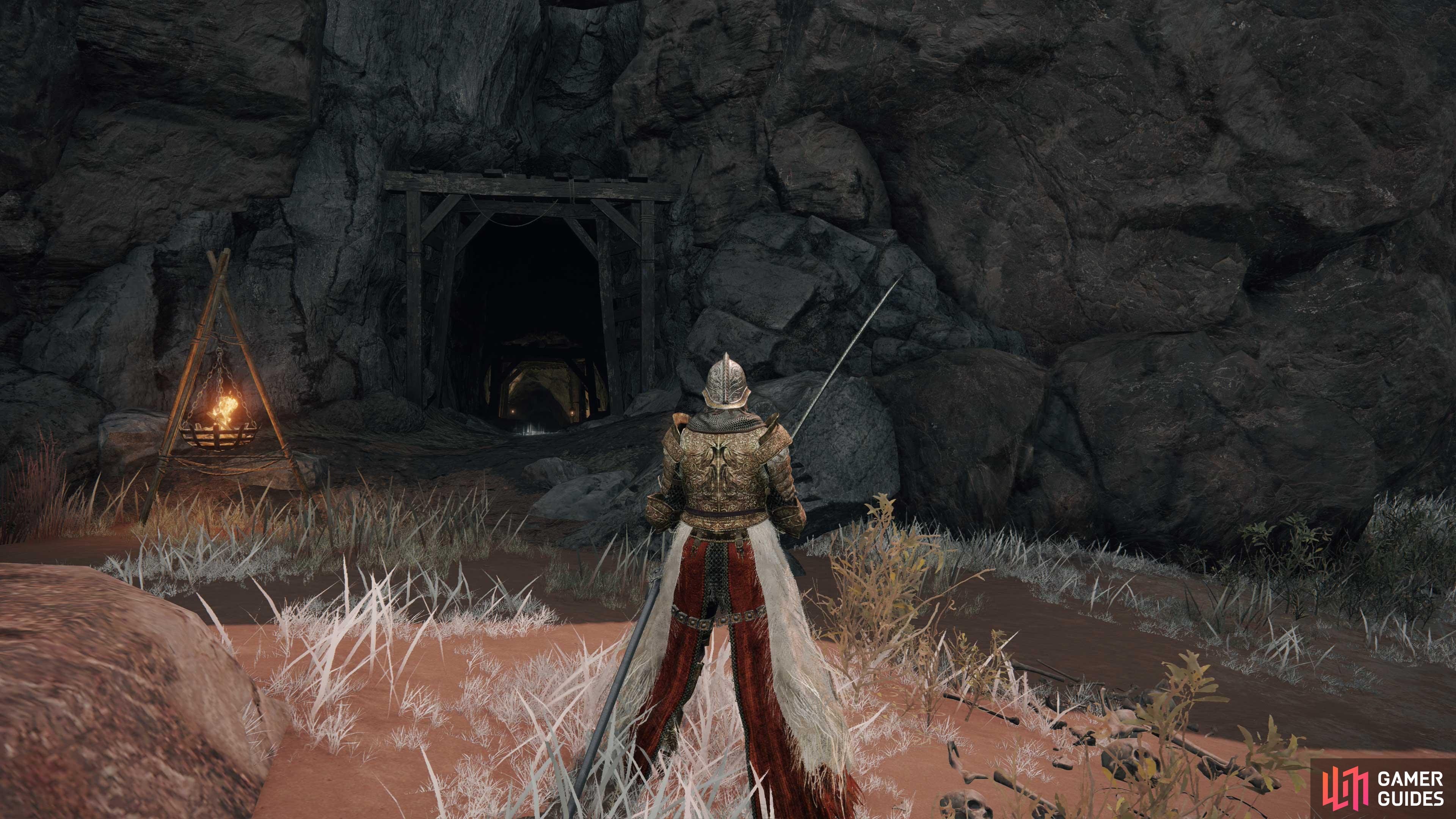 The Gael Tunnel's entrance in Caelid.
