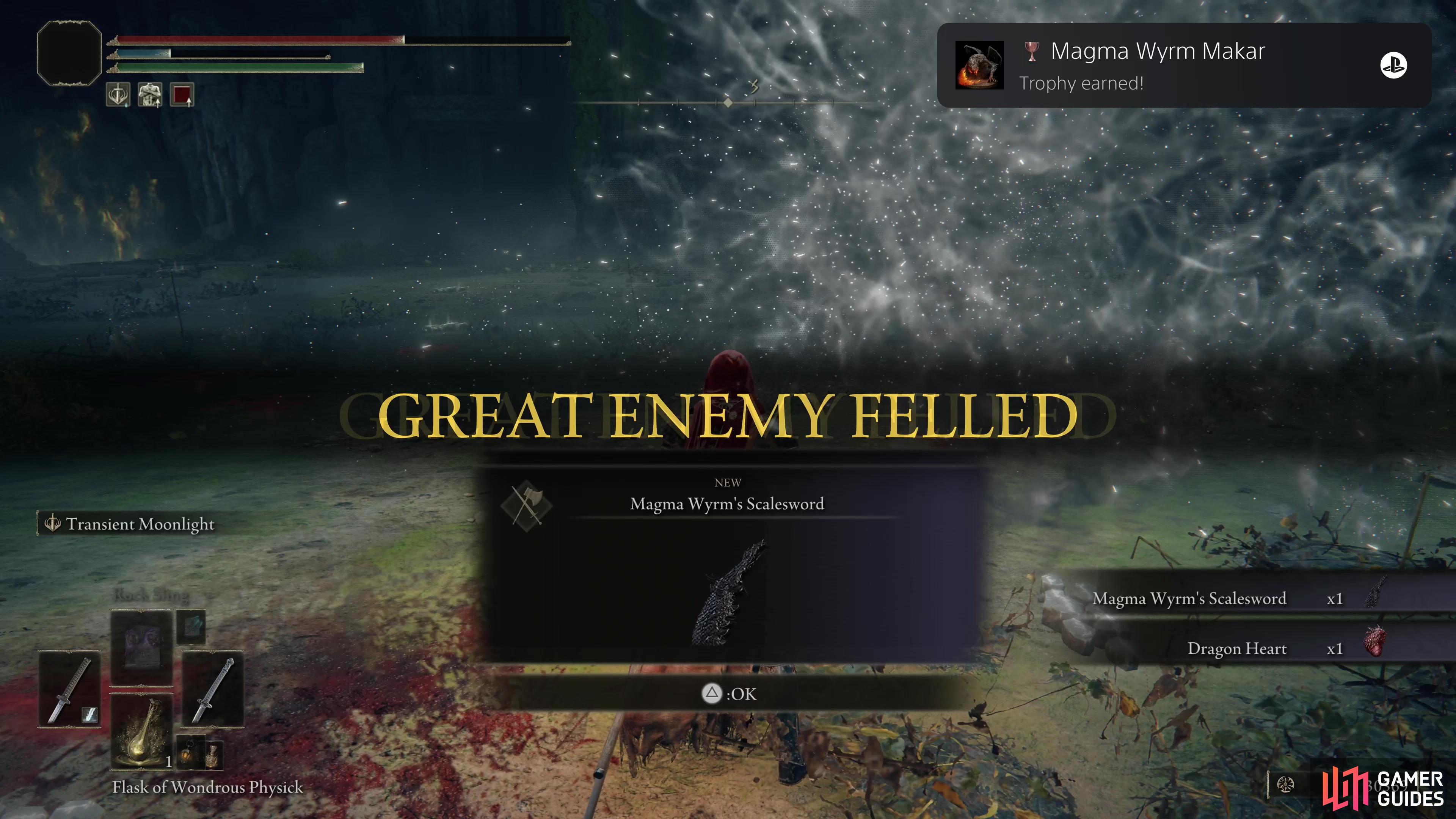 Defeat Magma Wyrm Makar to obtain the Magma Wyrm's Scalesword,