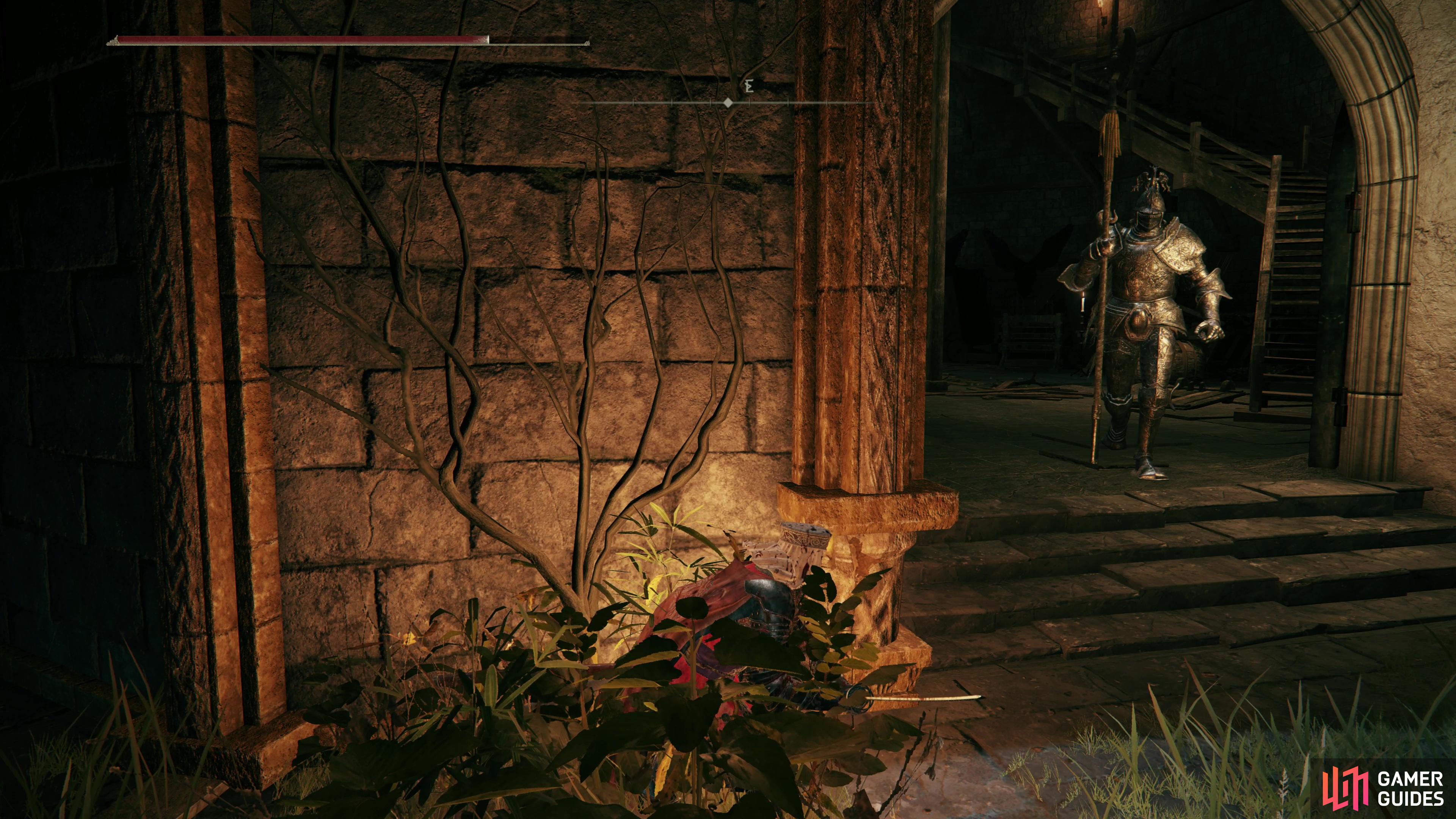 Wait for a Banished Knight in a tower to leave himself vulnerable.