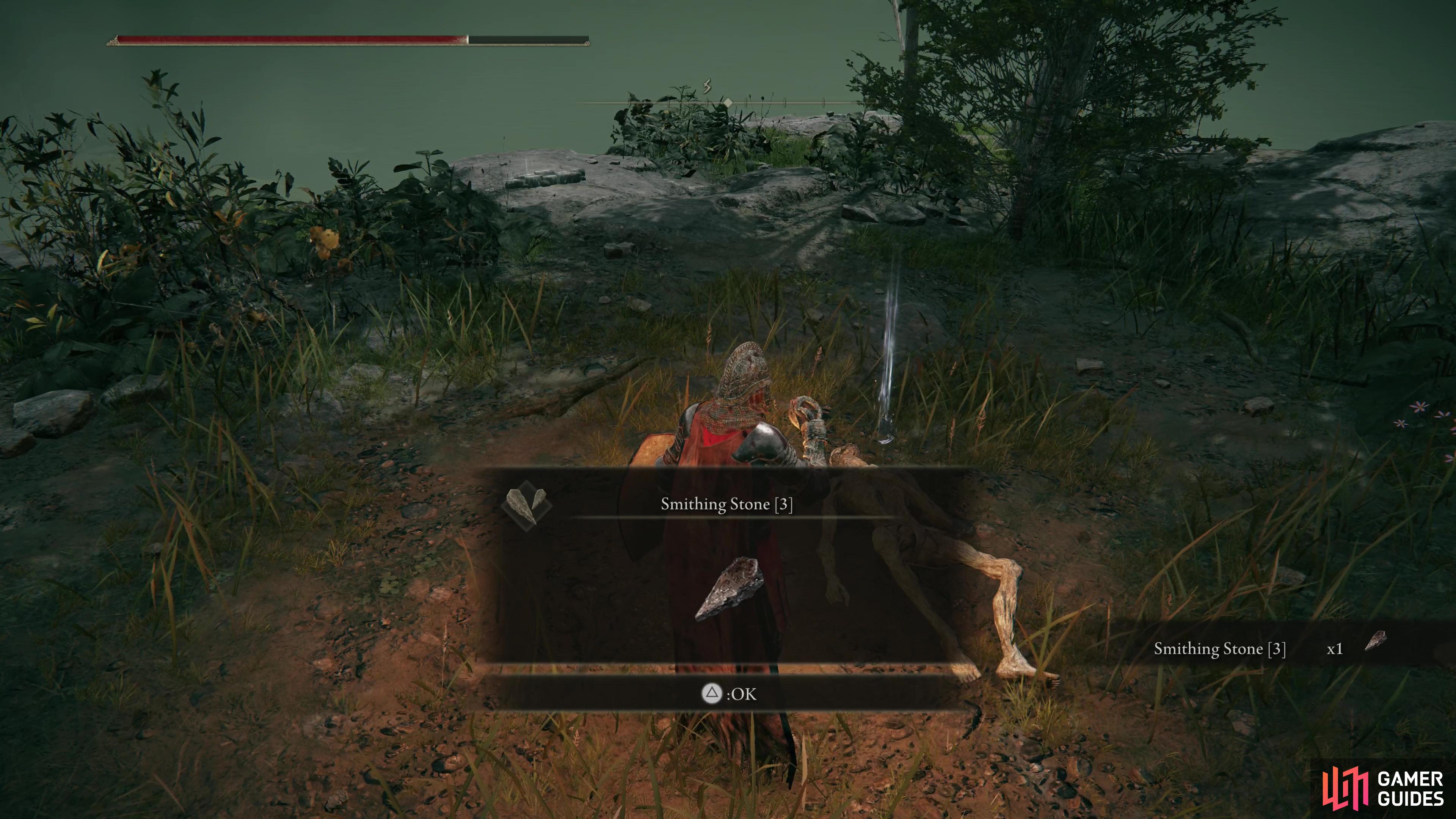 Fight through them and you can obtain a Smithing Stone (3).