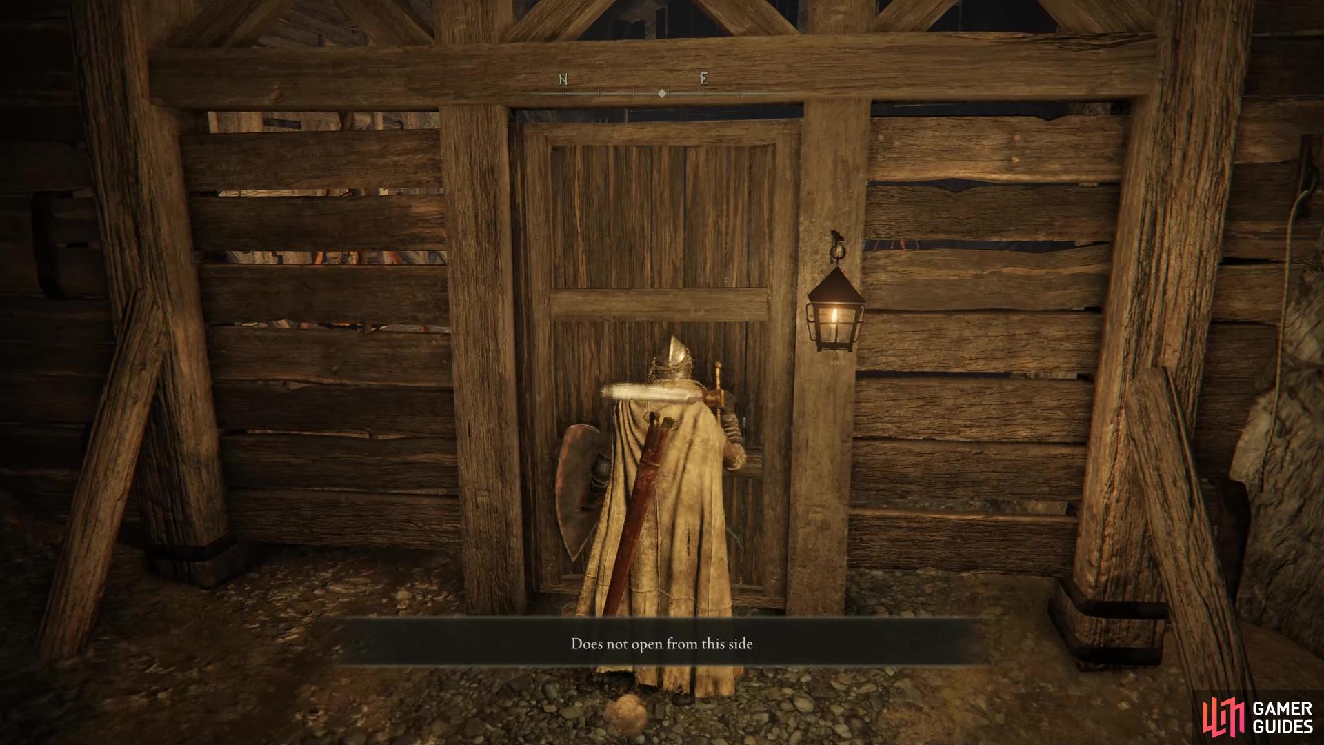 If you go into Gael Tunnel via the rear entrance you won't be able to open the door. 