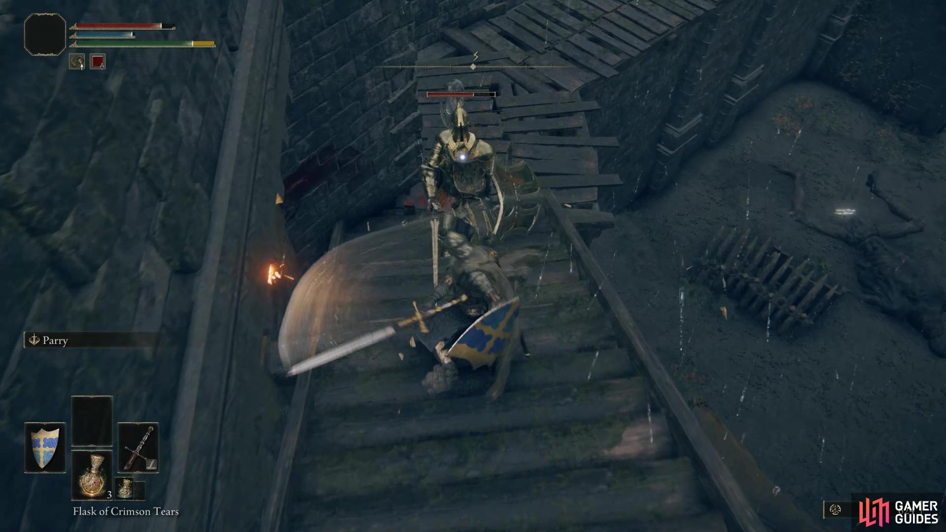The Golden Knight is the mini boss of the fort