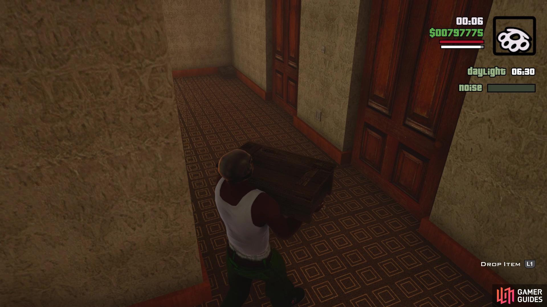 You cannot crouch while holding a crate
