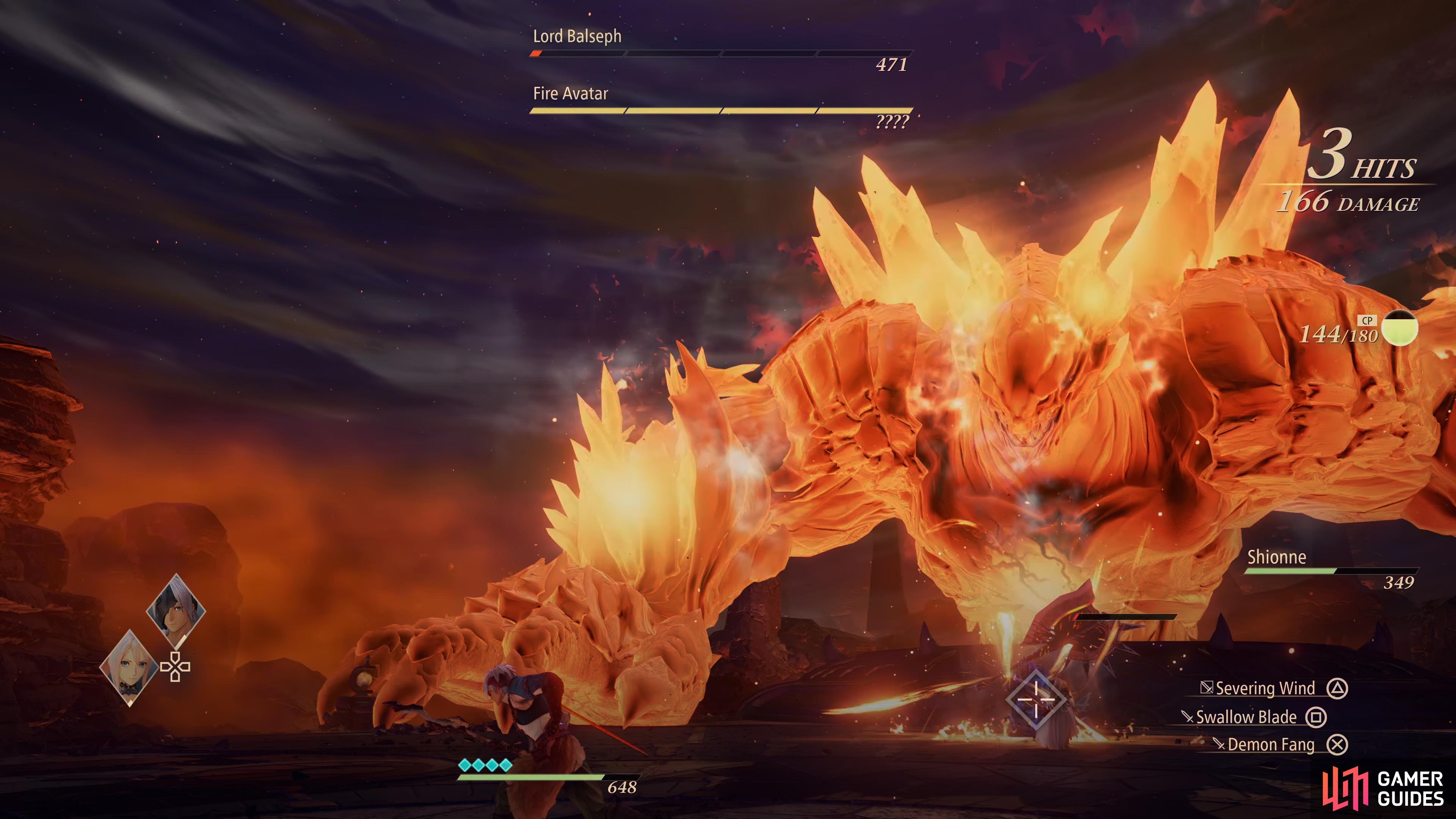 Balseph will begin charging his Mystic Arte near death
