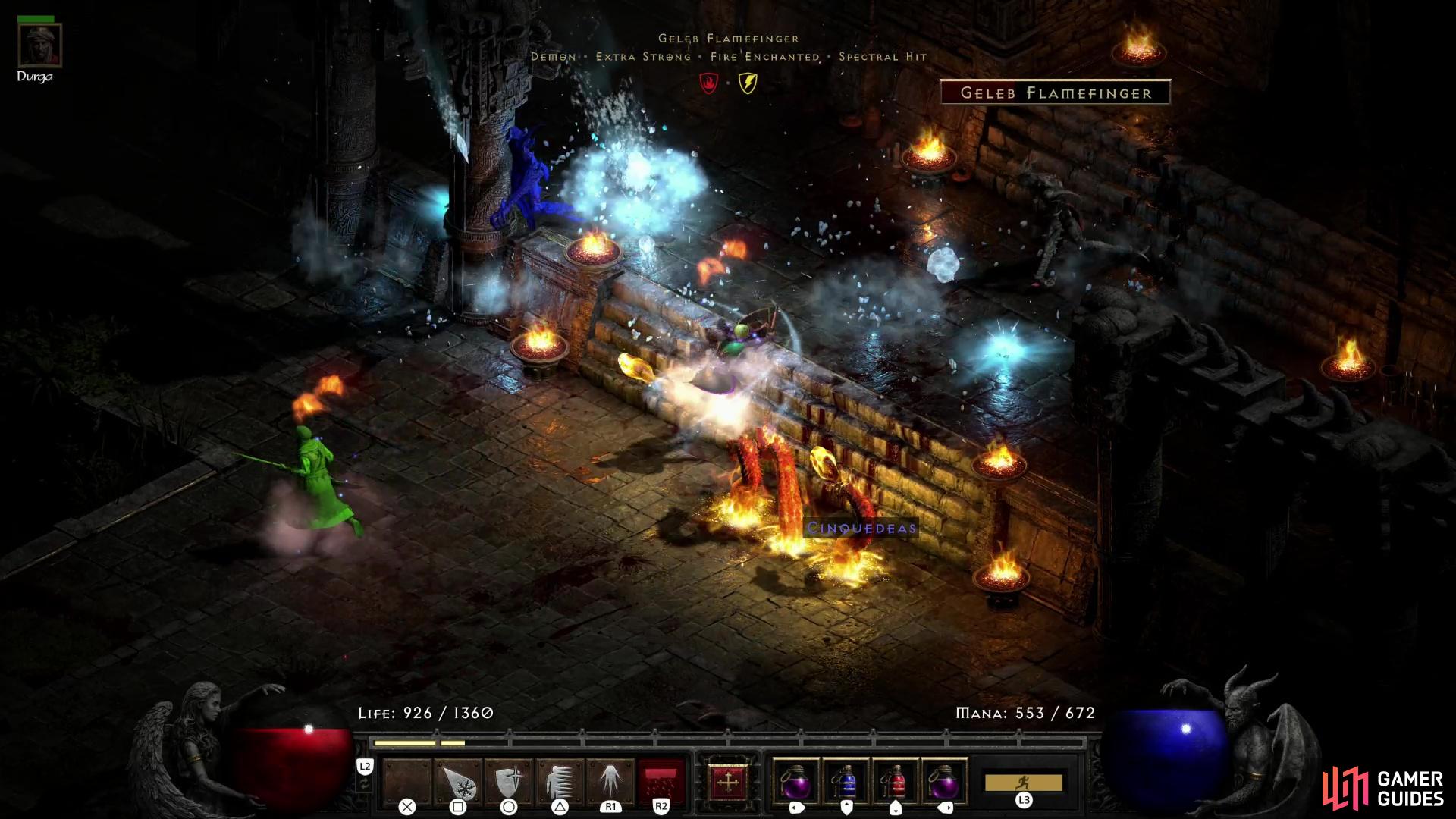 The Blizzard Sorceress's hit-and-run style of combat is uniquely suited for Travincal runs.