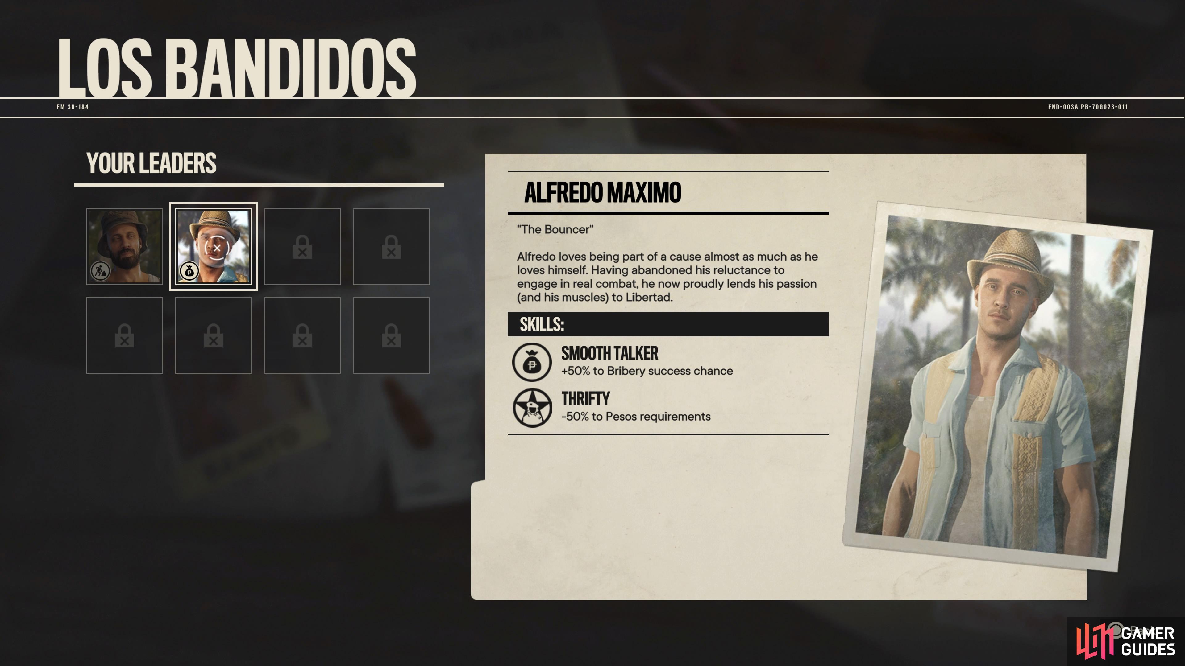 Pick one of the leaders to begin a  Los Bandidos operation. 