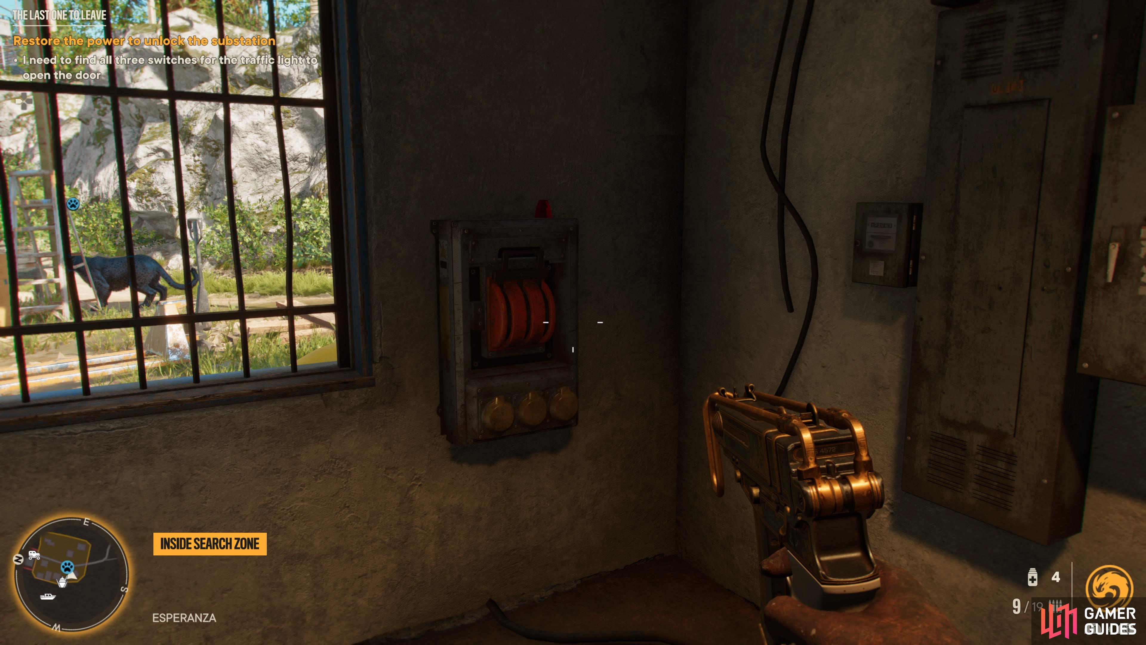 then head inside to find the switch.