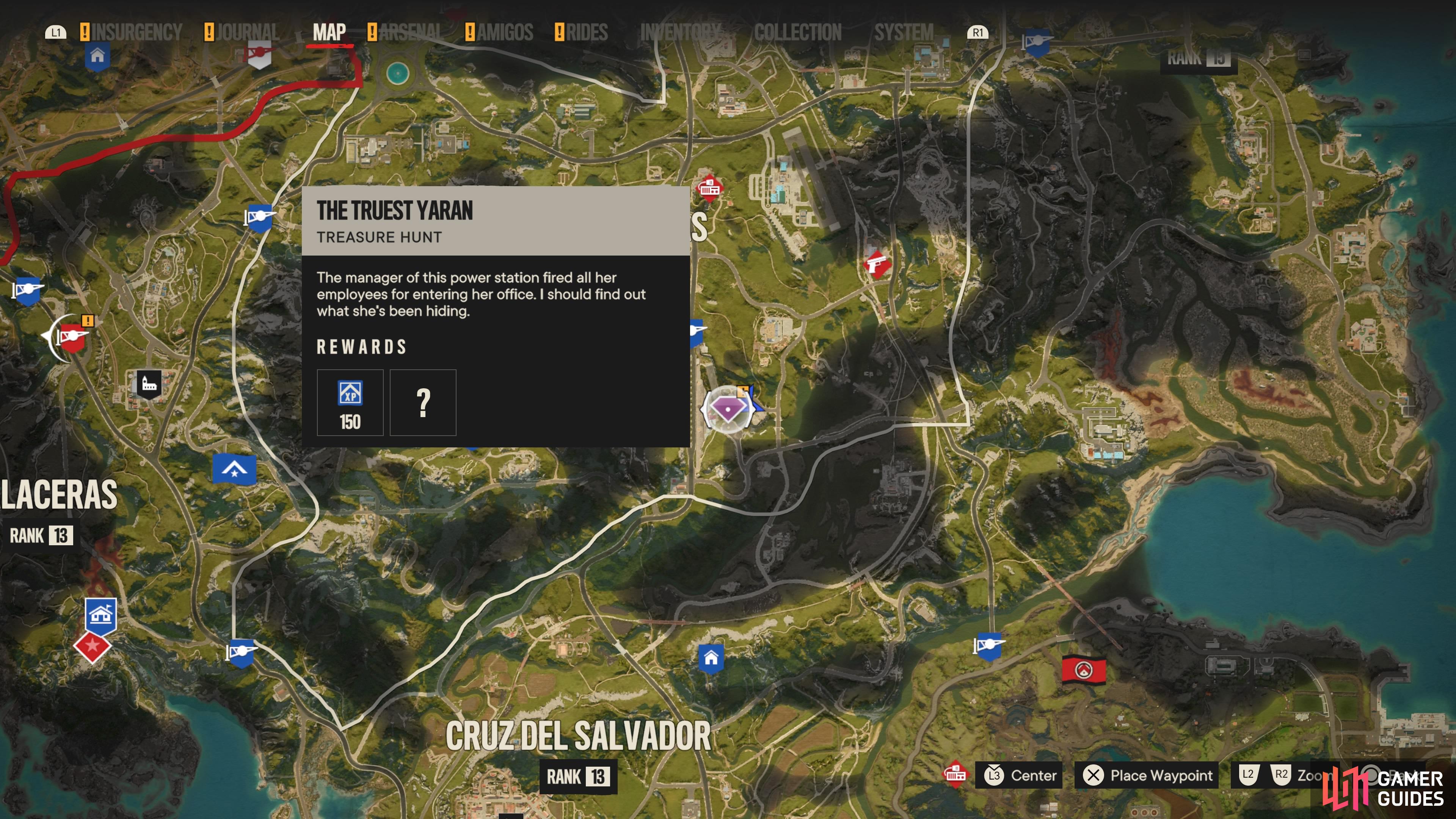 Head to this location on the map to start this quest.