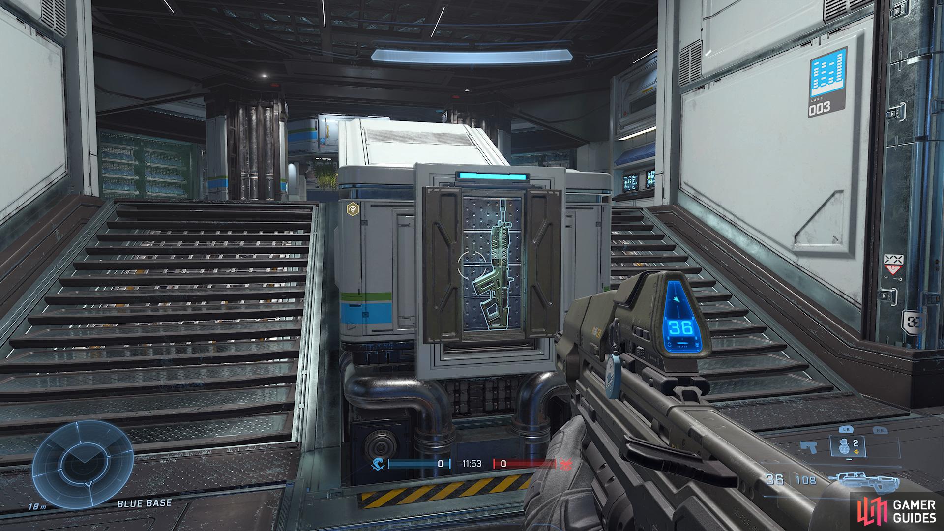 The Tactical Rifle can be found in the spawn of the Yellow and Blue Base.