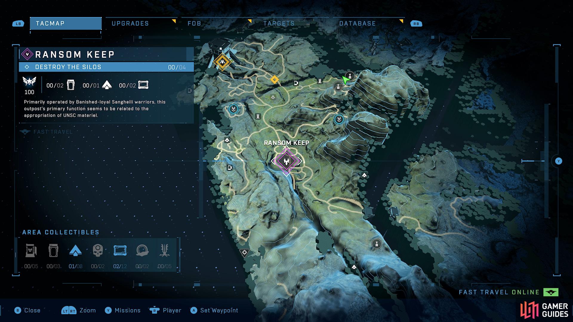 Head to this location on the map to find the Ransom Keep. 