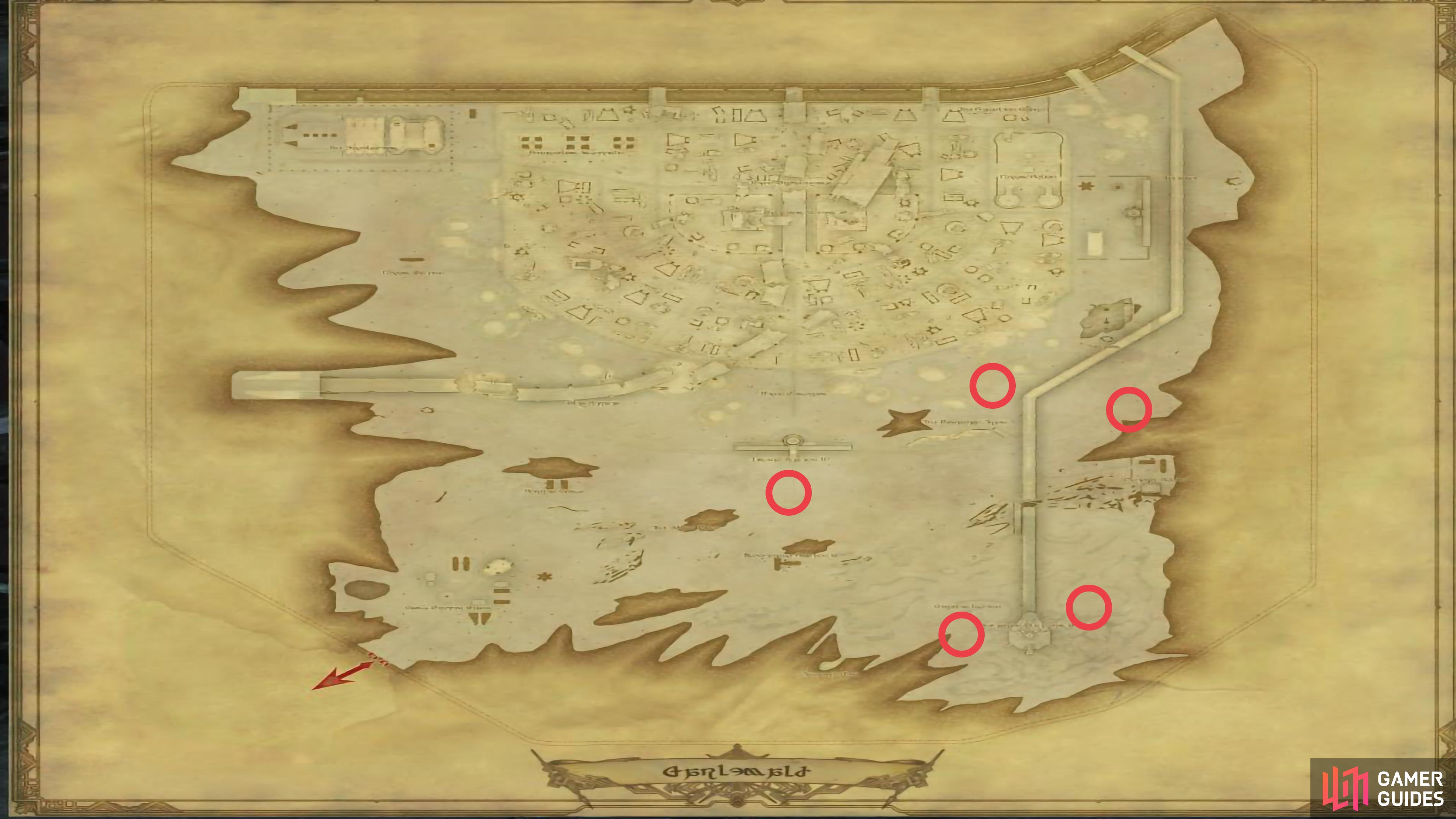 Emperor's Rose Spawn Locations.