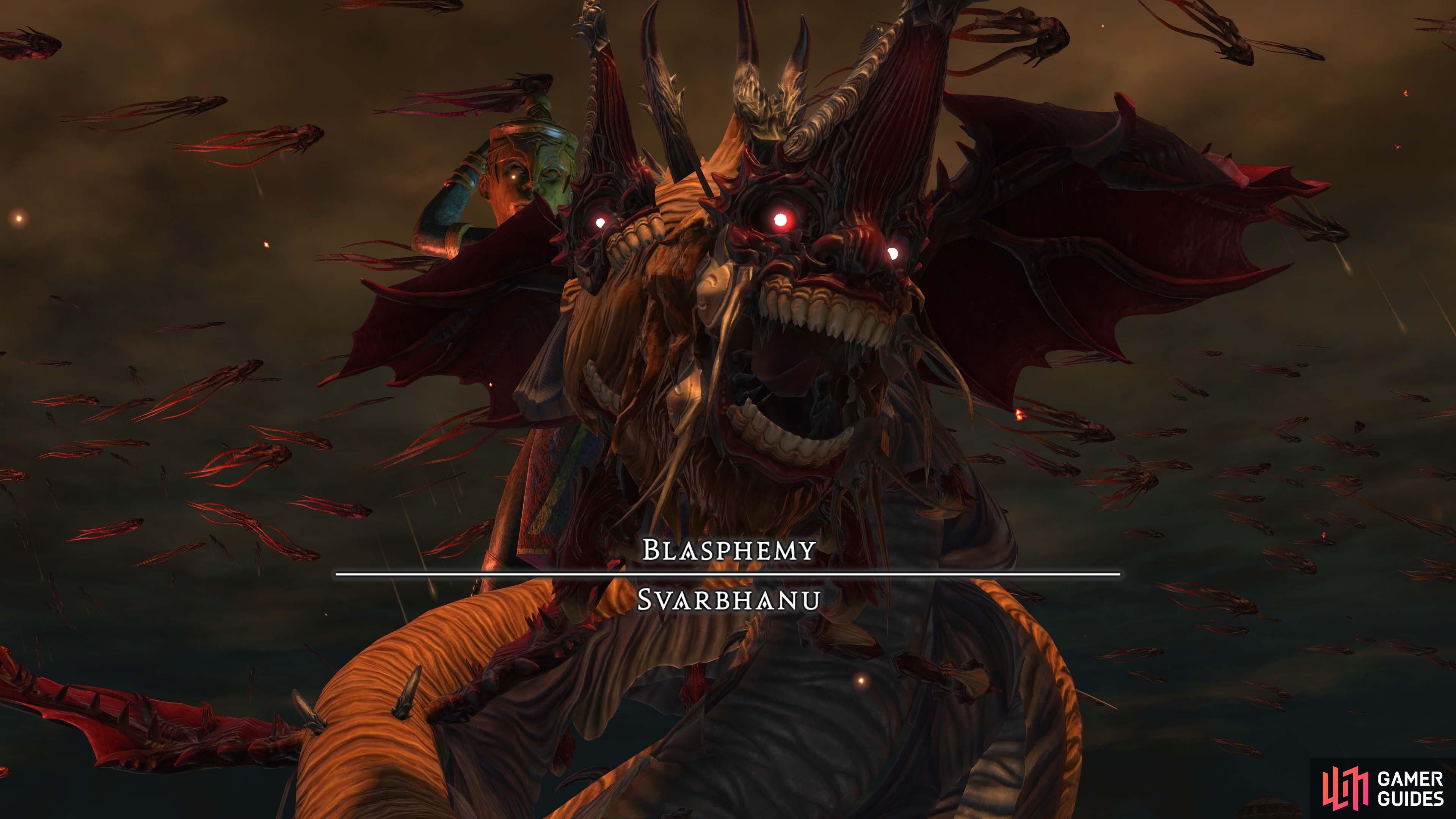 Svarbhanu is the final boss of the Vanaspati dungeon.