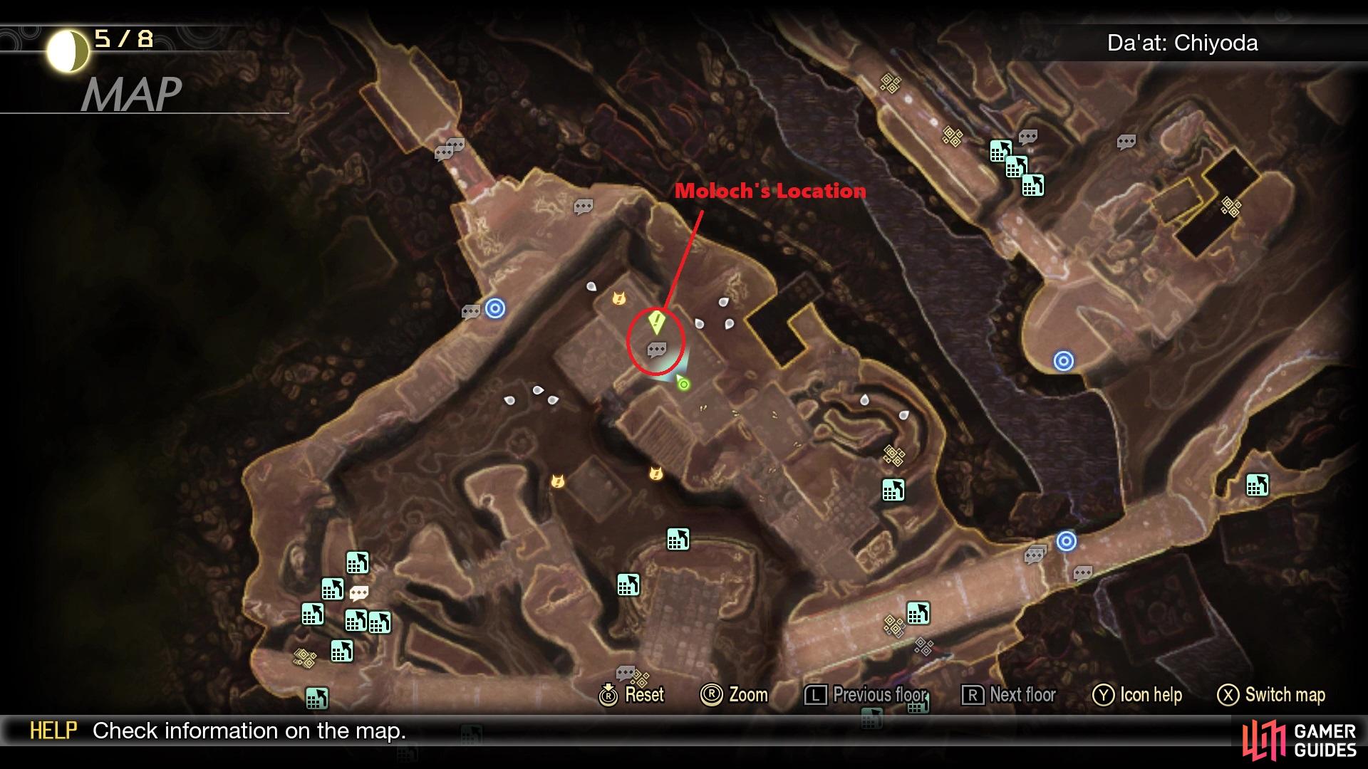 Moloch’s location on the map