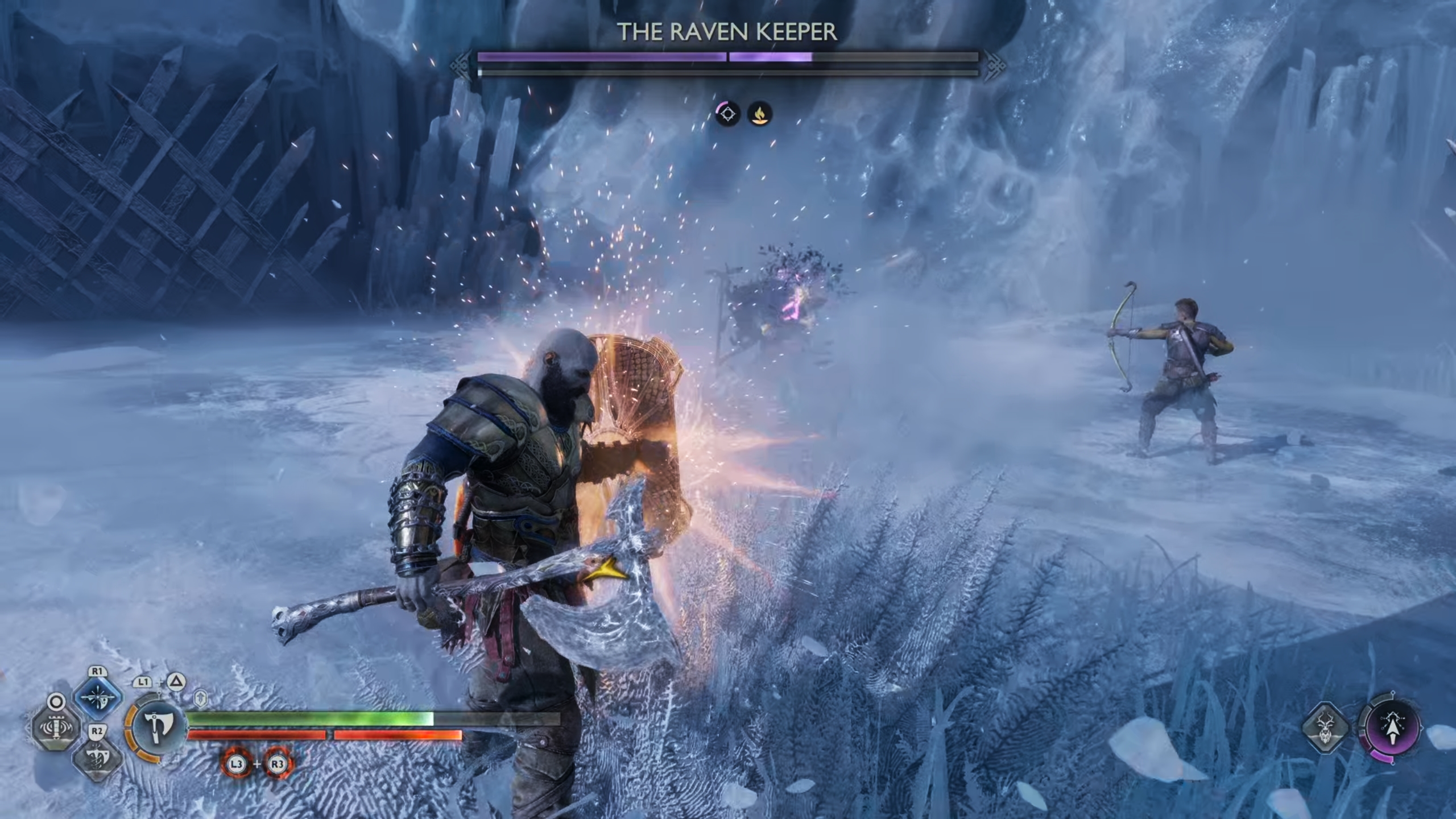 You can block or parry the Ice Wall attack easily, but dodging works too.