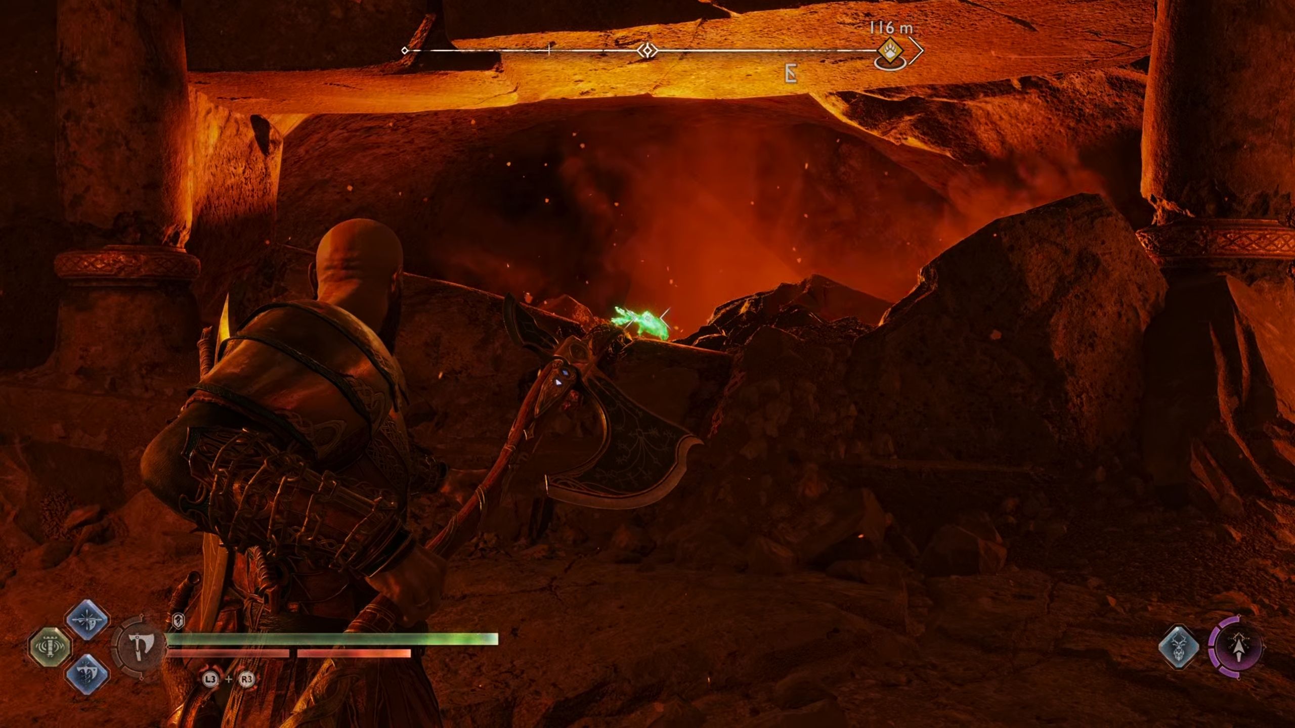 You can see the Odin's Raven in the same cave where you found the Legendary Chest.