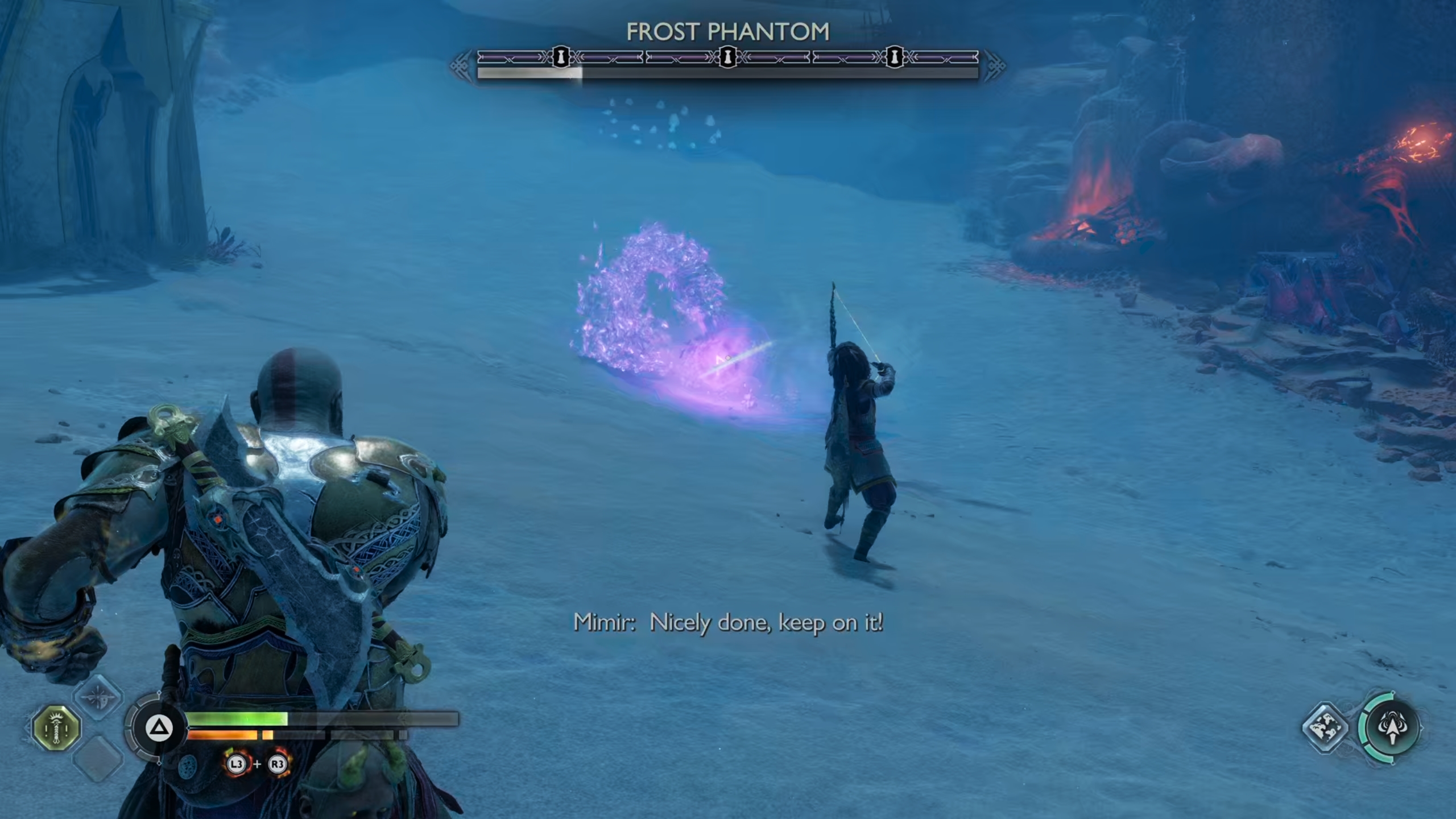 If you hit the Frost Phantom enough it will become staggered, allowing you to hit it without fear of retaliation.