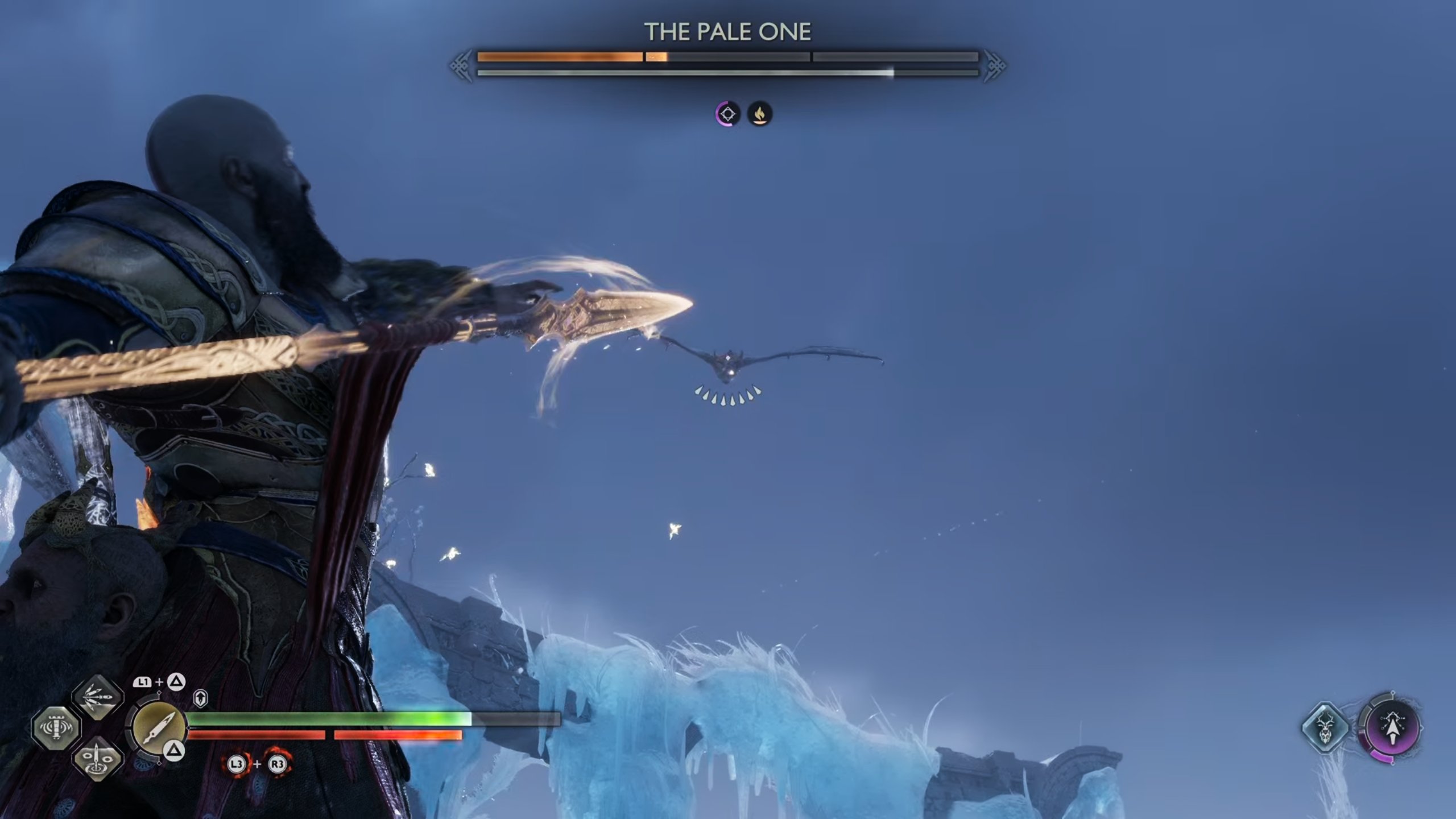 Use the Draupnir Spear to knock the dragon out of the sky.