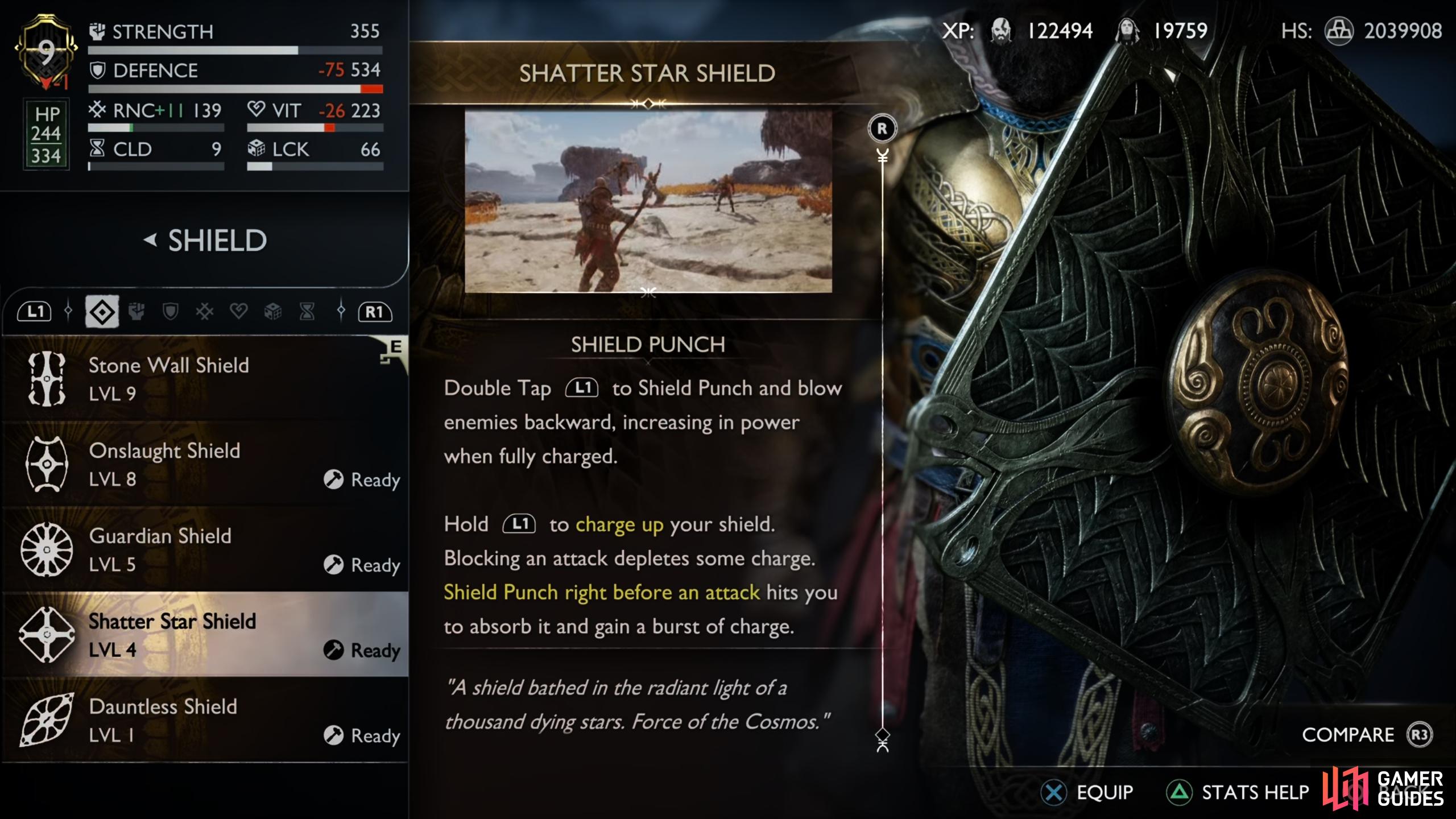 The Shatter Star Shield is found in the Legendary Chest at The Abandoned Village of Vanaheim.