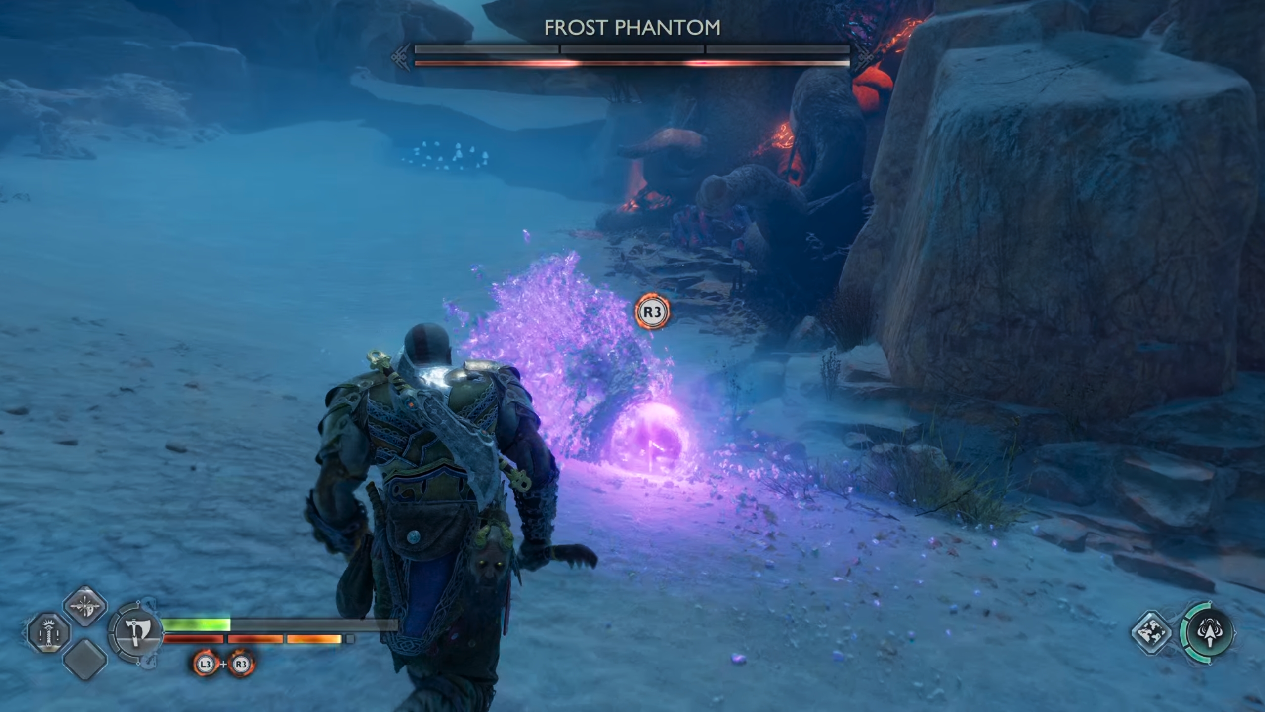 You can finish the Frost Phantom off with a stun grab attack.