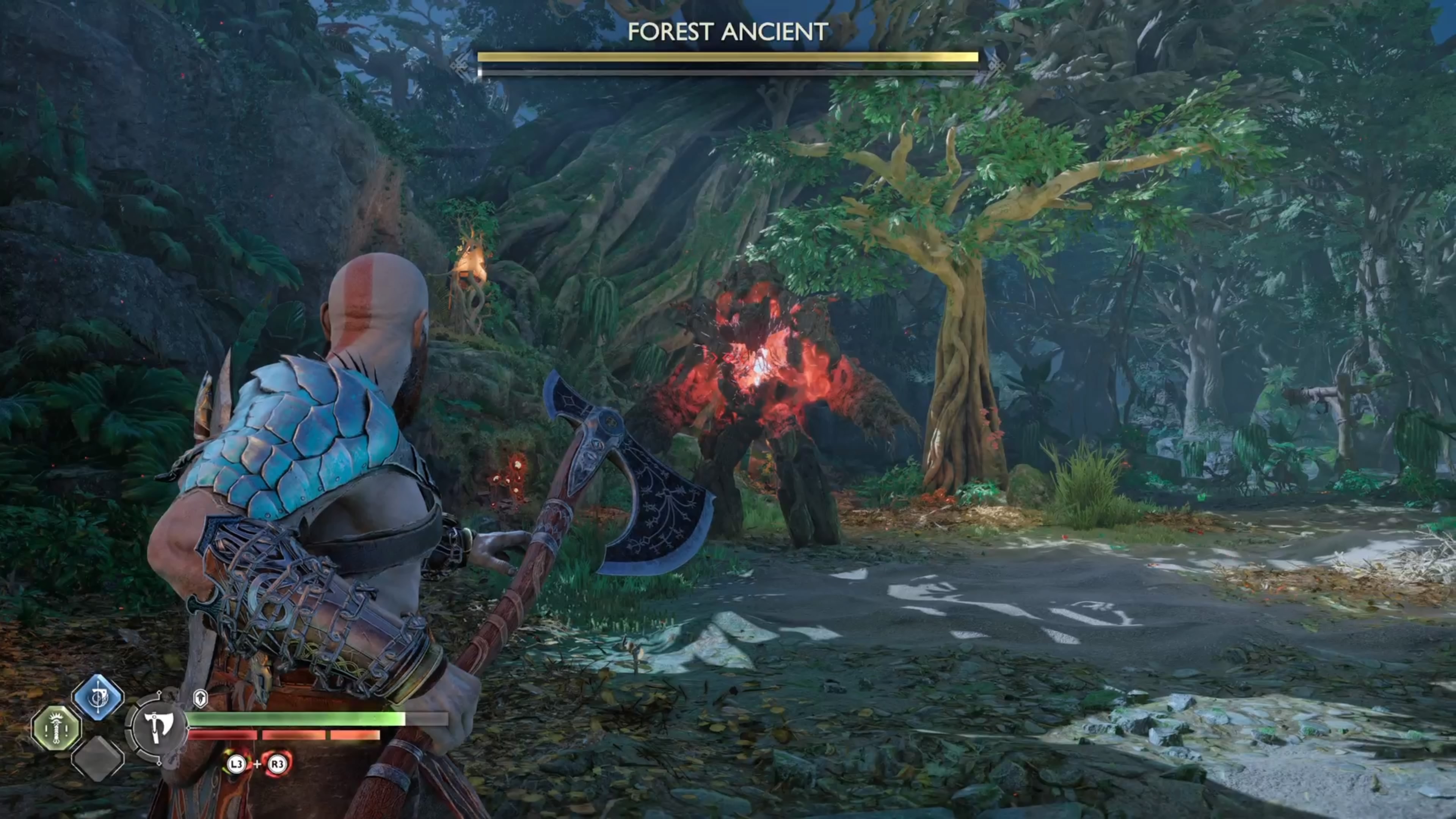 The Forest Ancient will just be walking around until you begin the fight