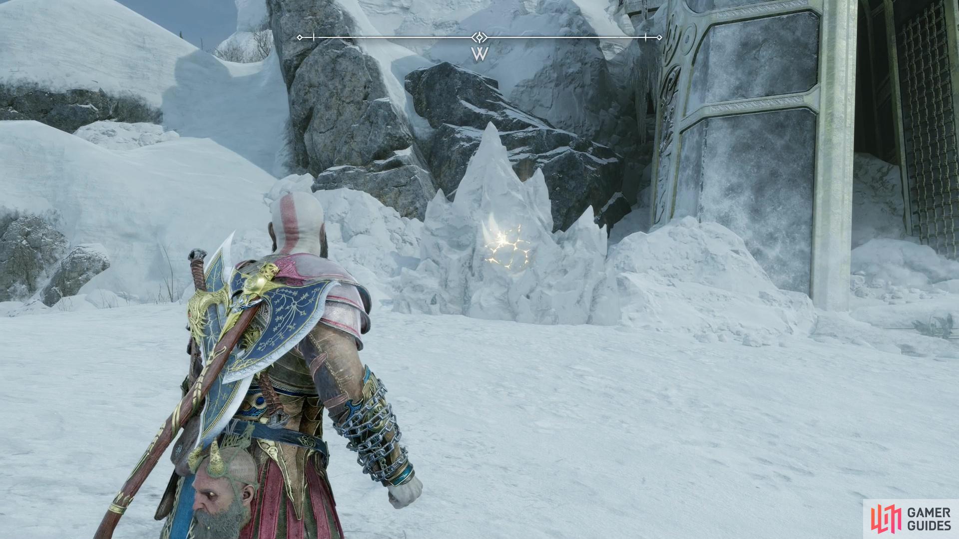Use the Draunpir Spear to destroy some ice,
