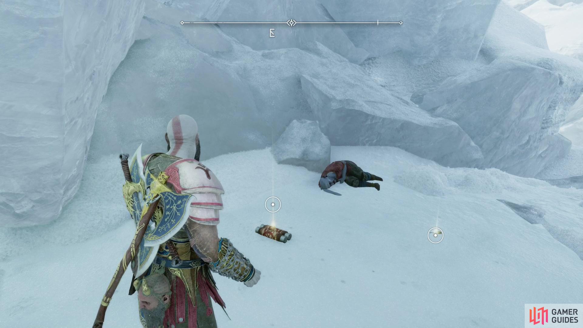 beyond which you'll find the Mystical Heirloom and the Scroll - Receipt of Purchase near a dead dwarf.