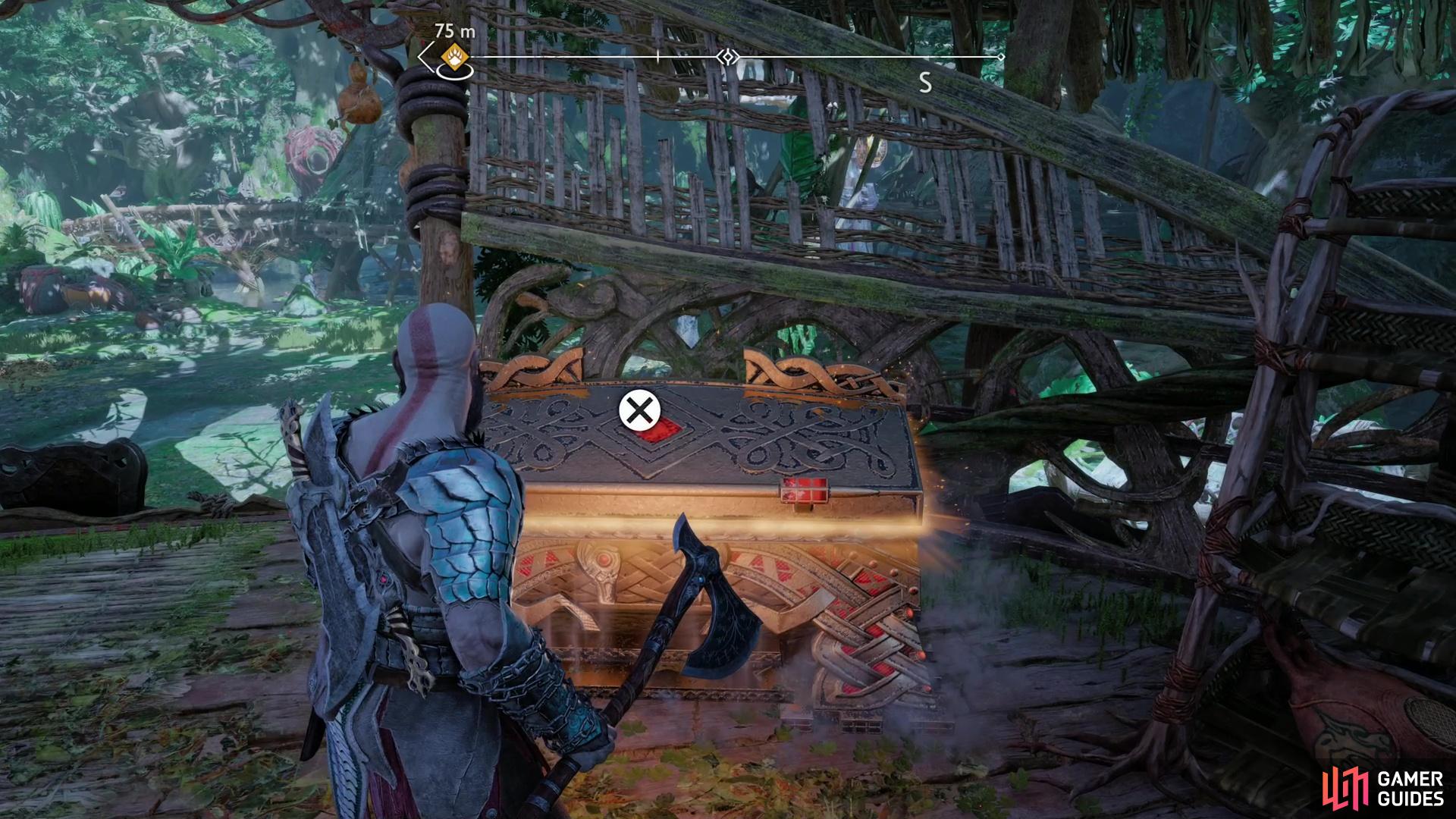 Crawl through this passage to reach a house, wherein you'll find the Legendary Chest containing the Rond of Restoration.