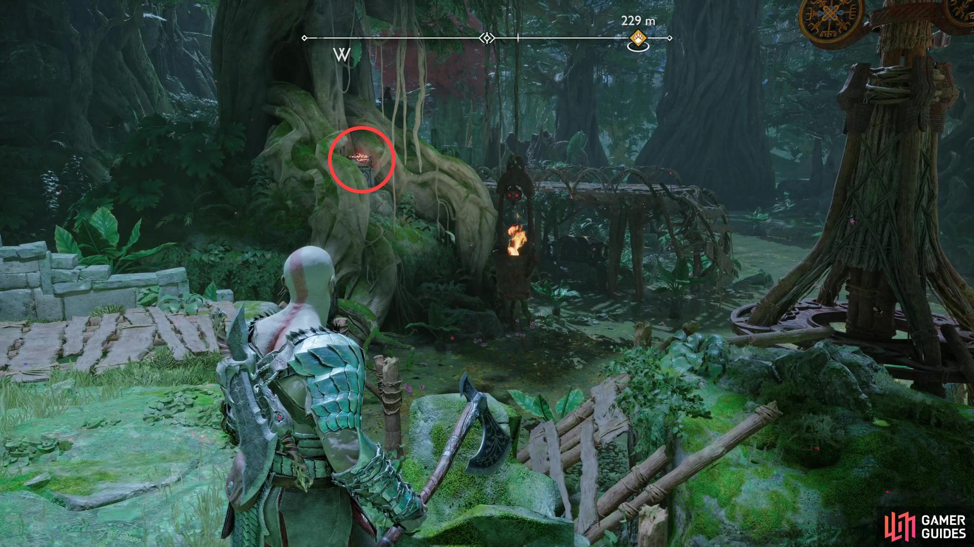 Note the location of the second rune brazier,