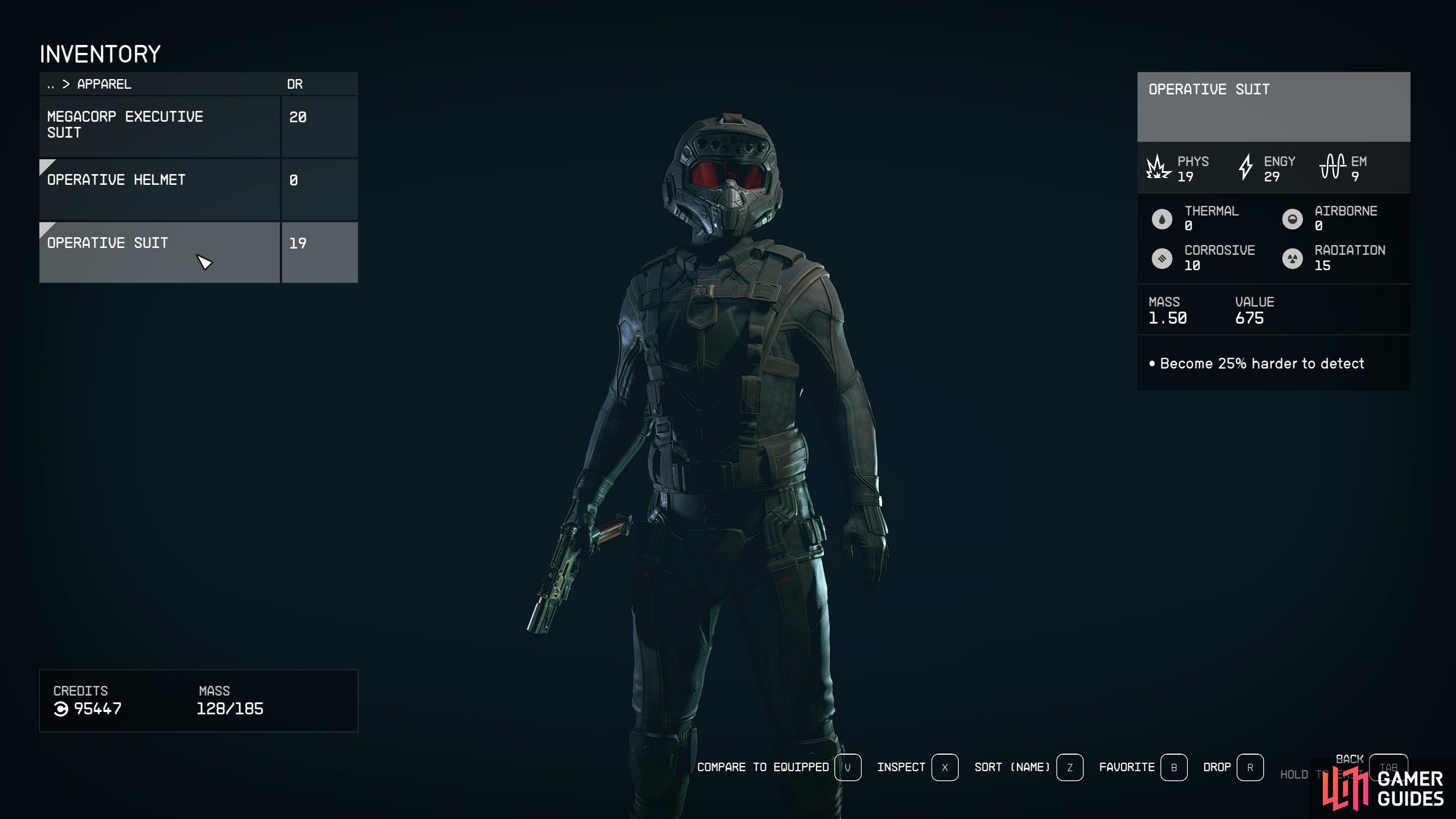To help with this, Ularu will give you the Operative Suit which helps with sneaking around.