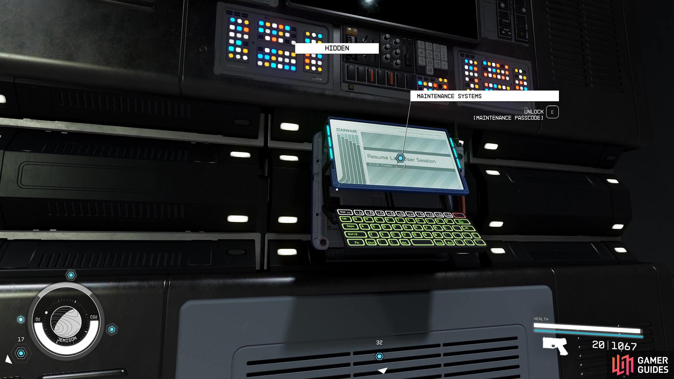 Head left in the next room, and interact with the computer.