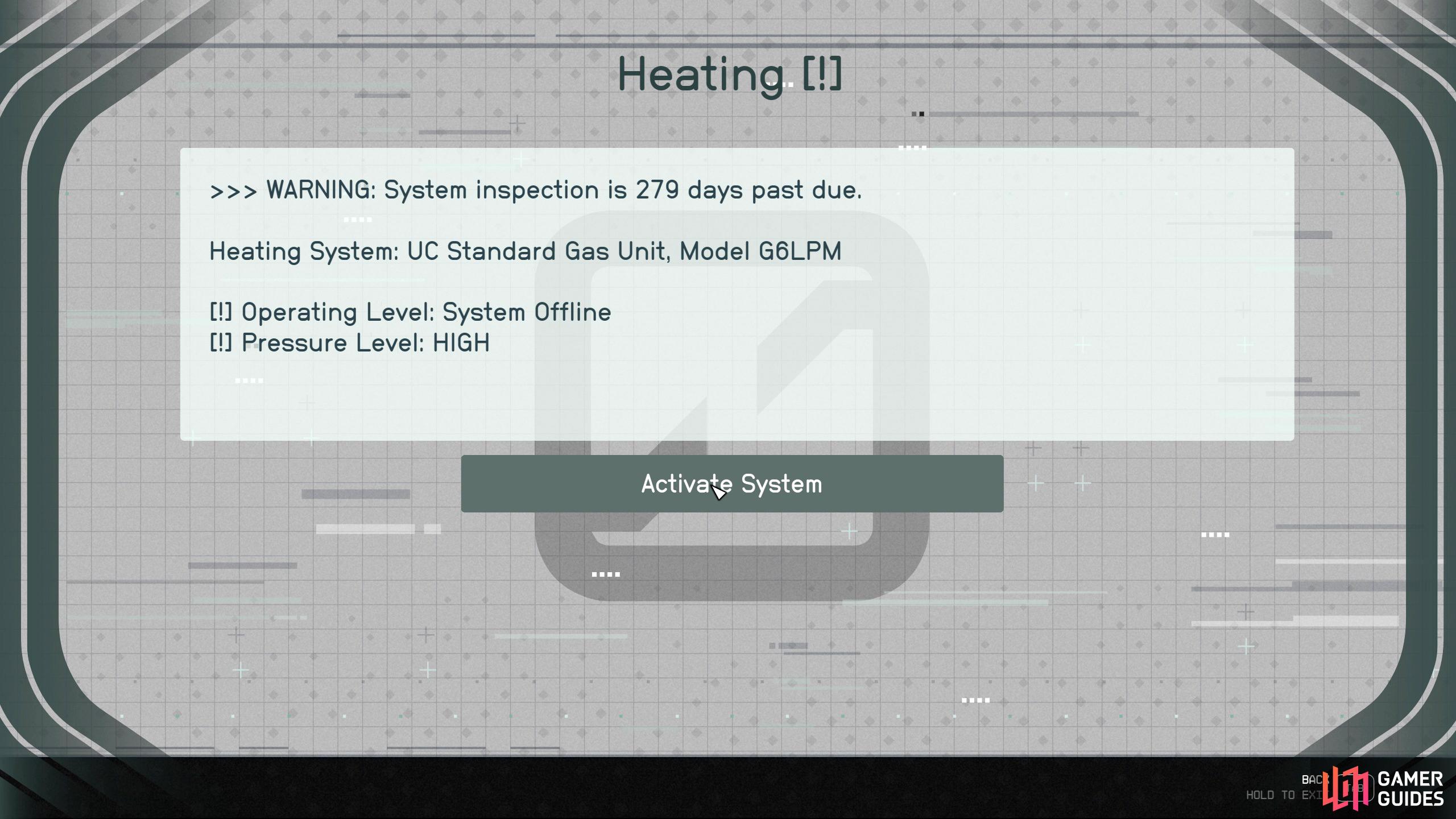 Then activate the system to release the gas.