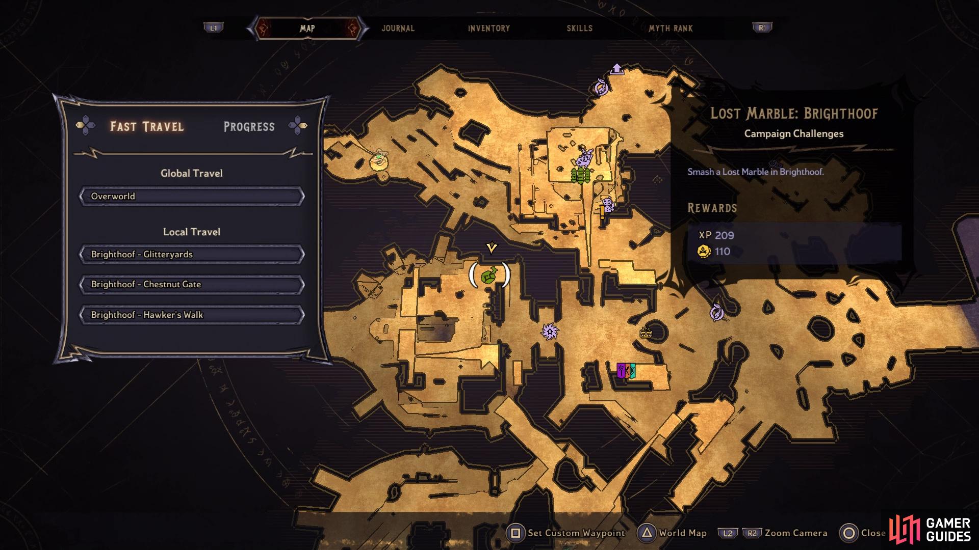 The Lost Marble location on the map