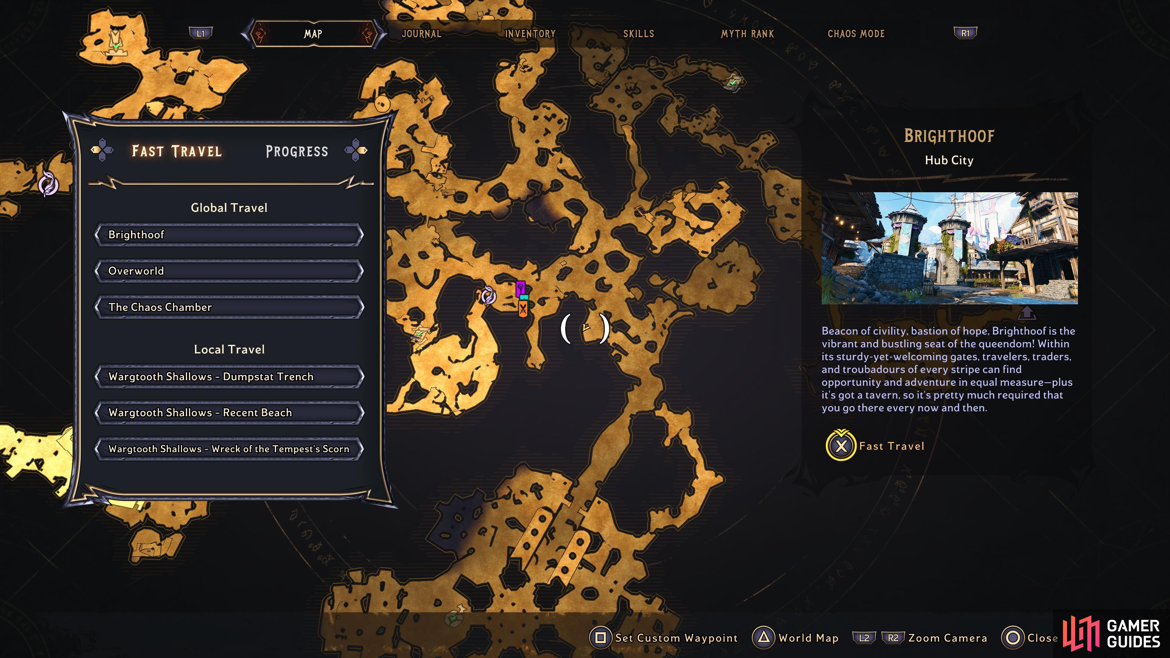 Head to this location of Wargtooth Shallows