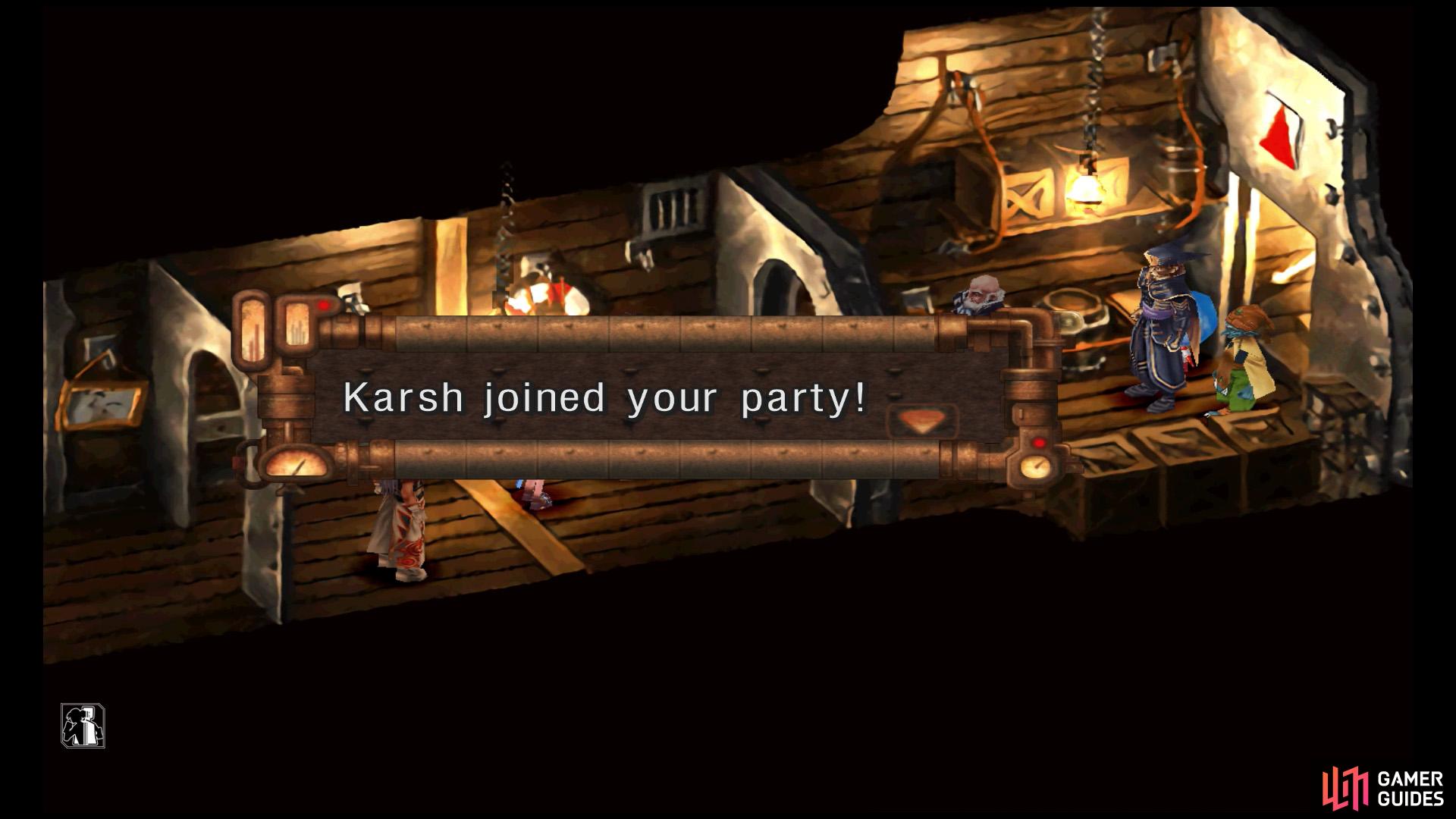 You'll need Karsh for a sidequest soon.