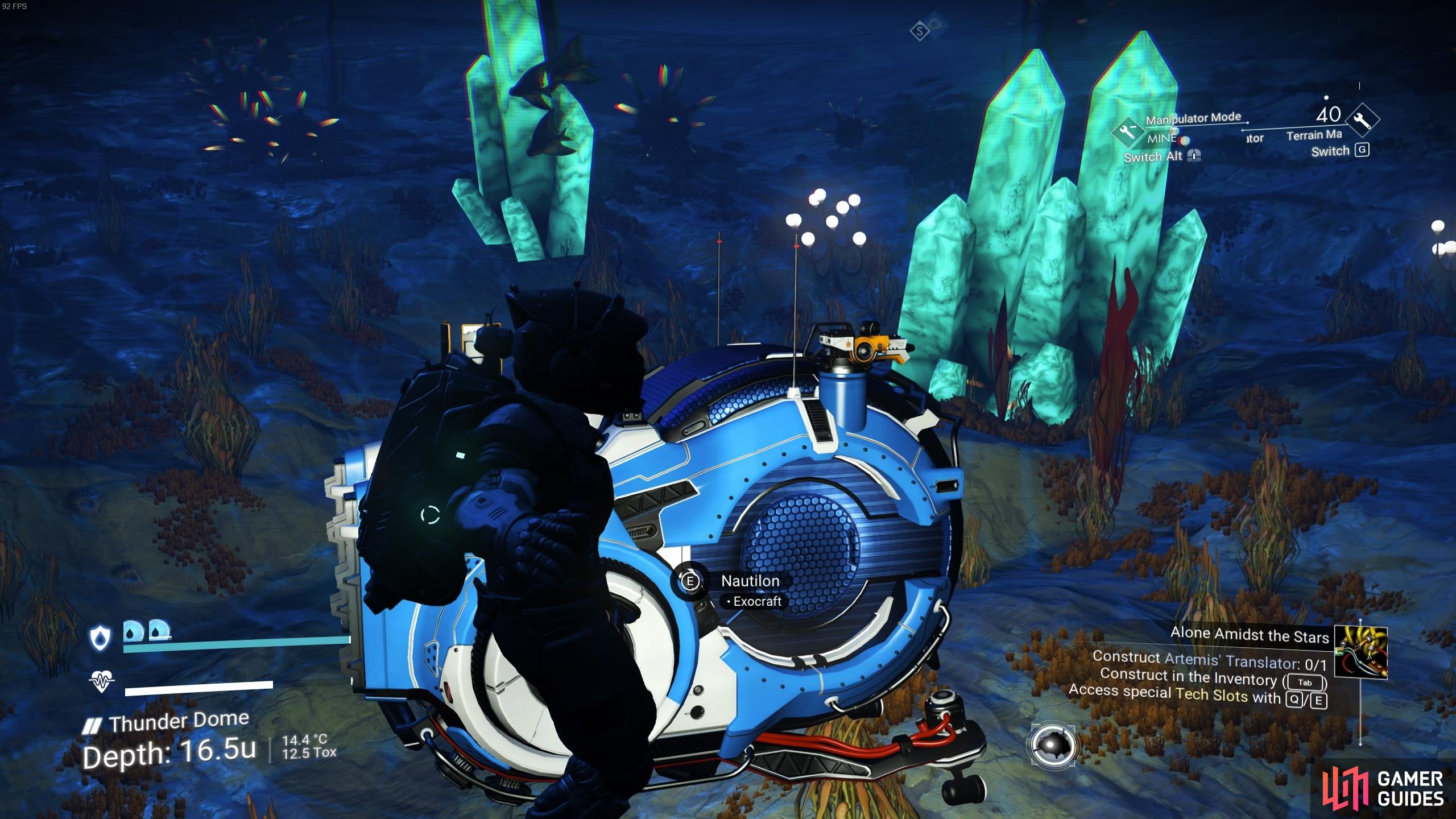 The Nautilon Exocraft will allow you to explore underwater much more efficiently.