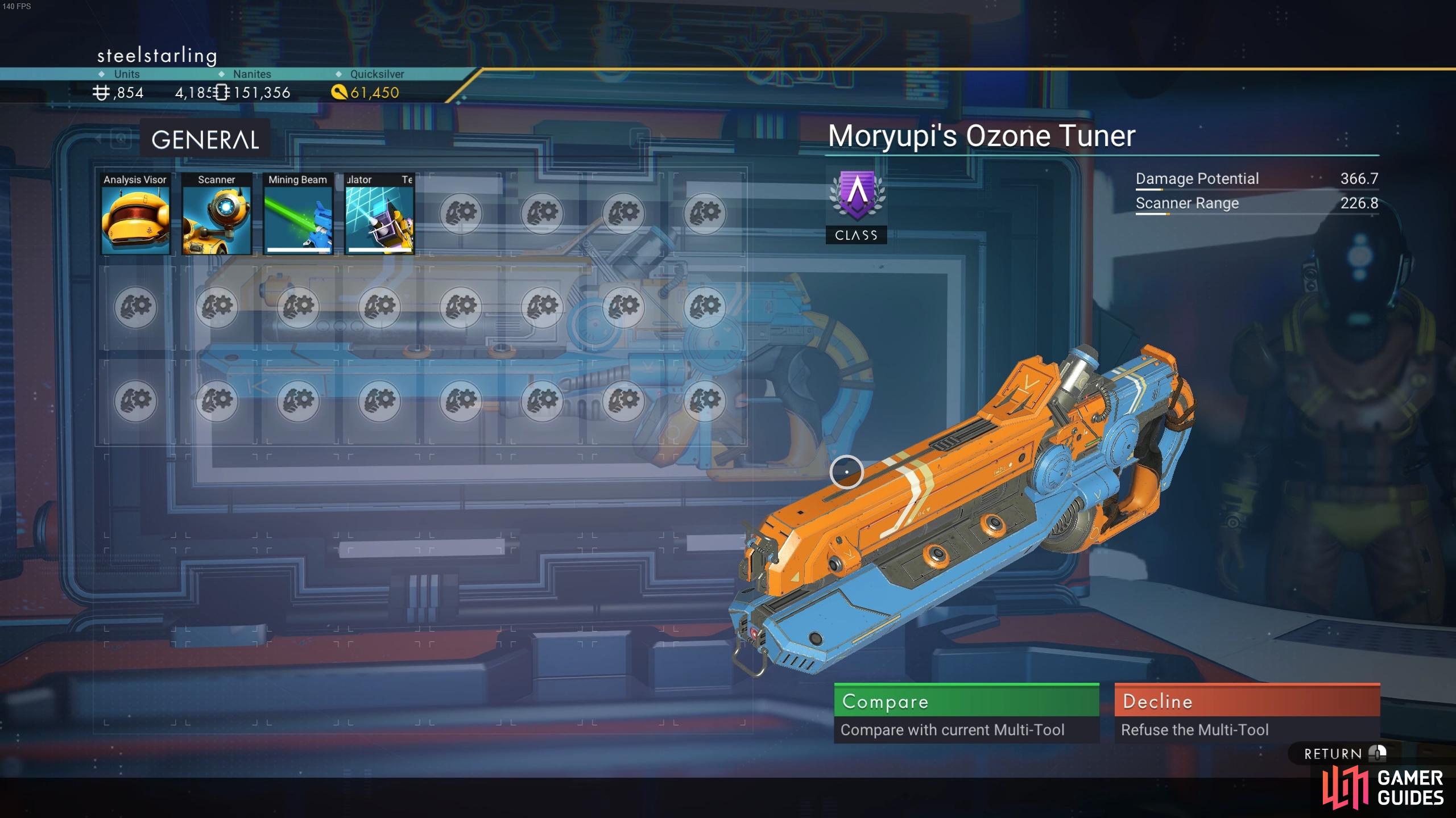 You'll find new Multi-Tools to purchase to the left of each new merchant that you encounter.