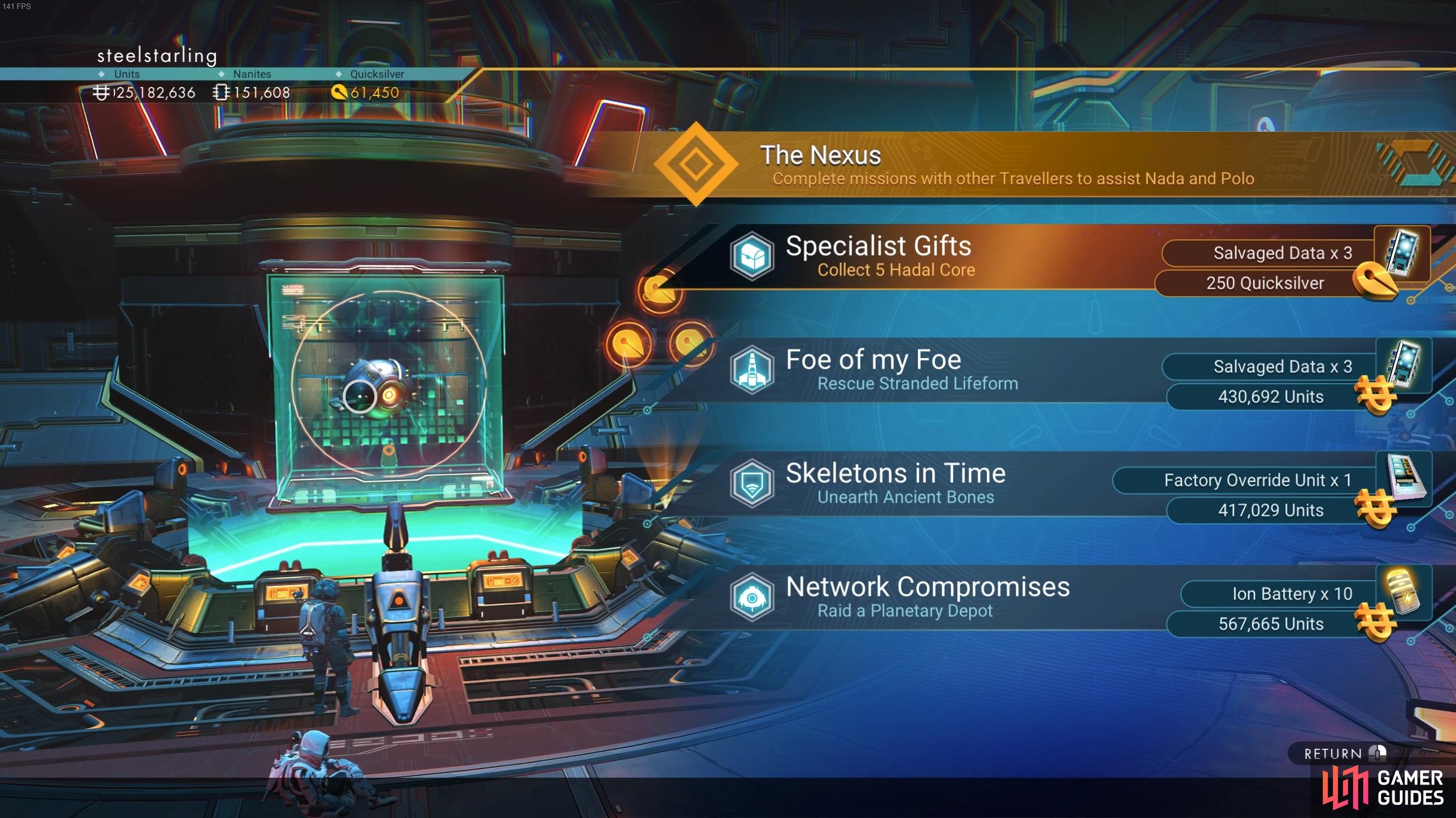 You'll find lucrative Nexus missions on the Space Anomaly.