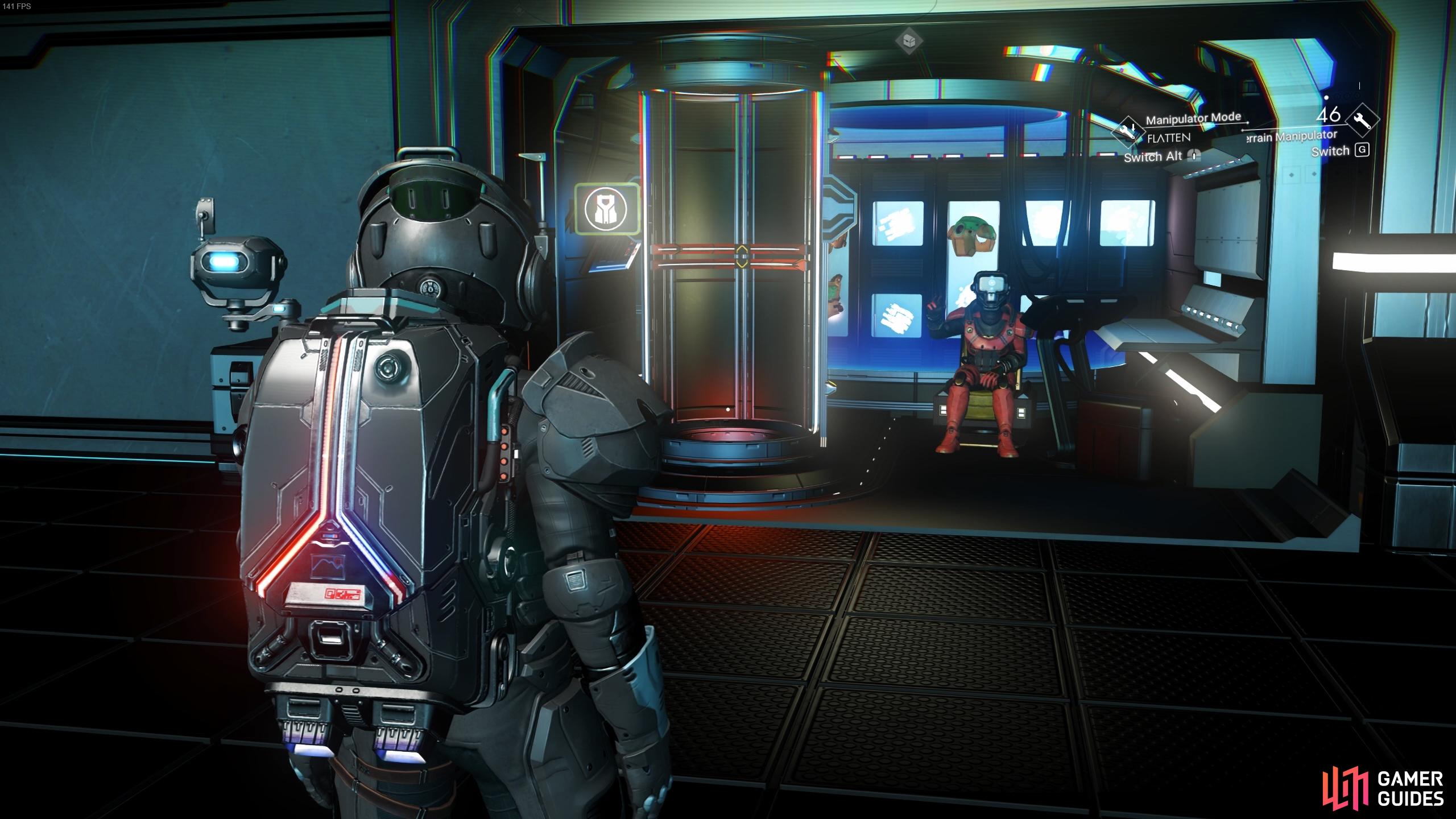 Any space station will have an Exosuit Research merchant, where you can purchase inventory slots.