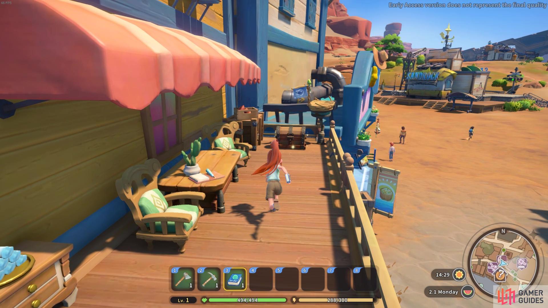 There is a chest found on the balcony of the Blue Moon Saloon