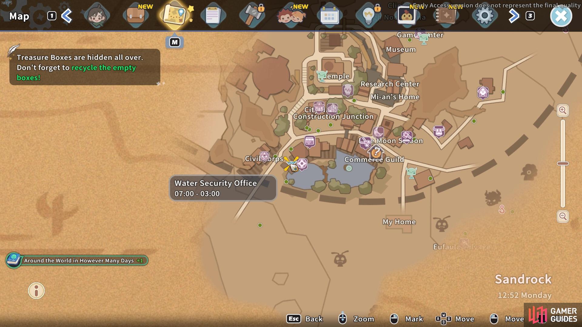 Water World is found near the Oasis lake. 