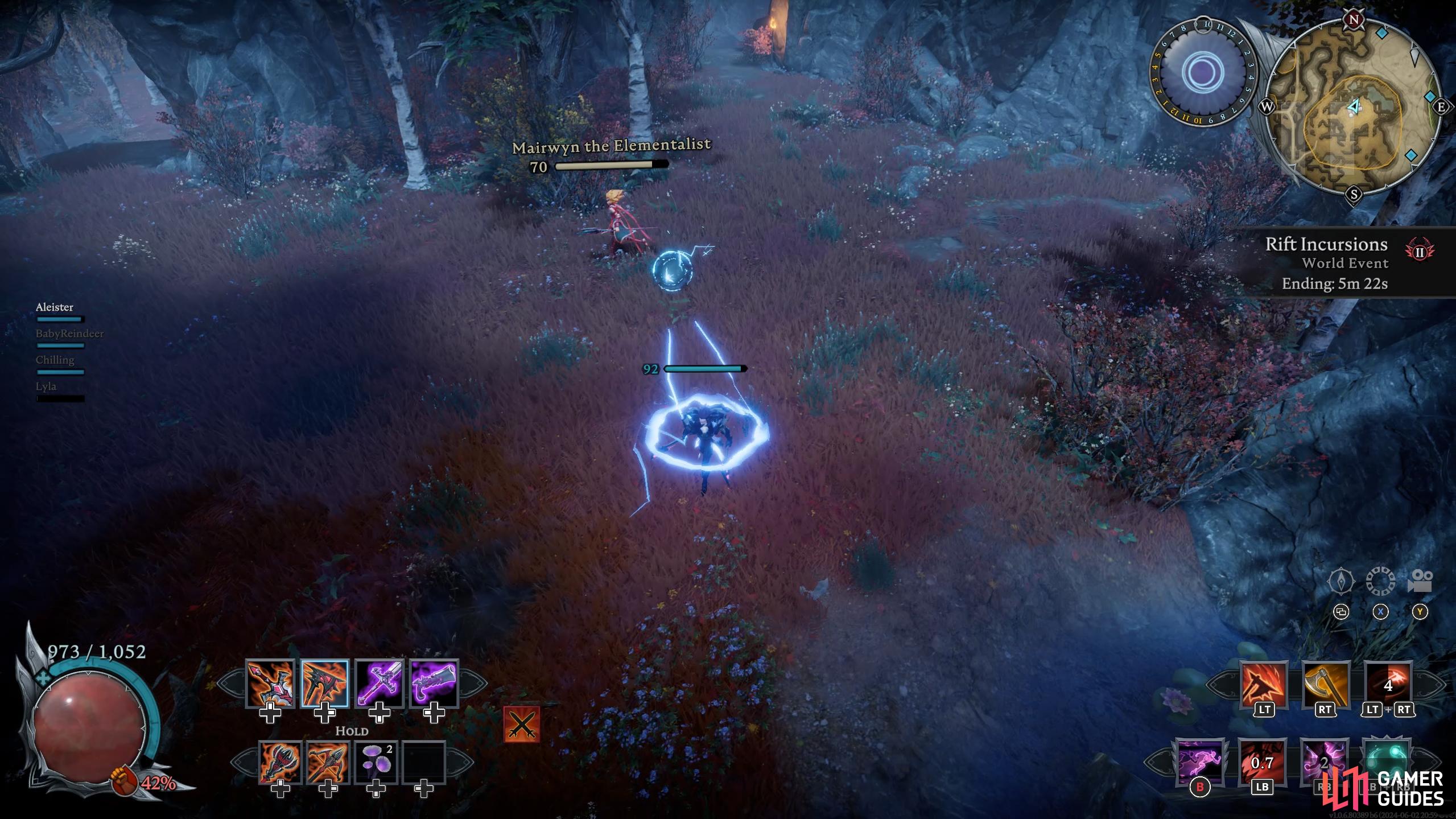 Mairwyn will place an electric “chain” around your body, forcing the orbs to track your location.