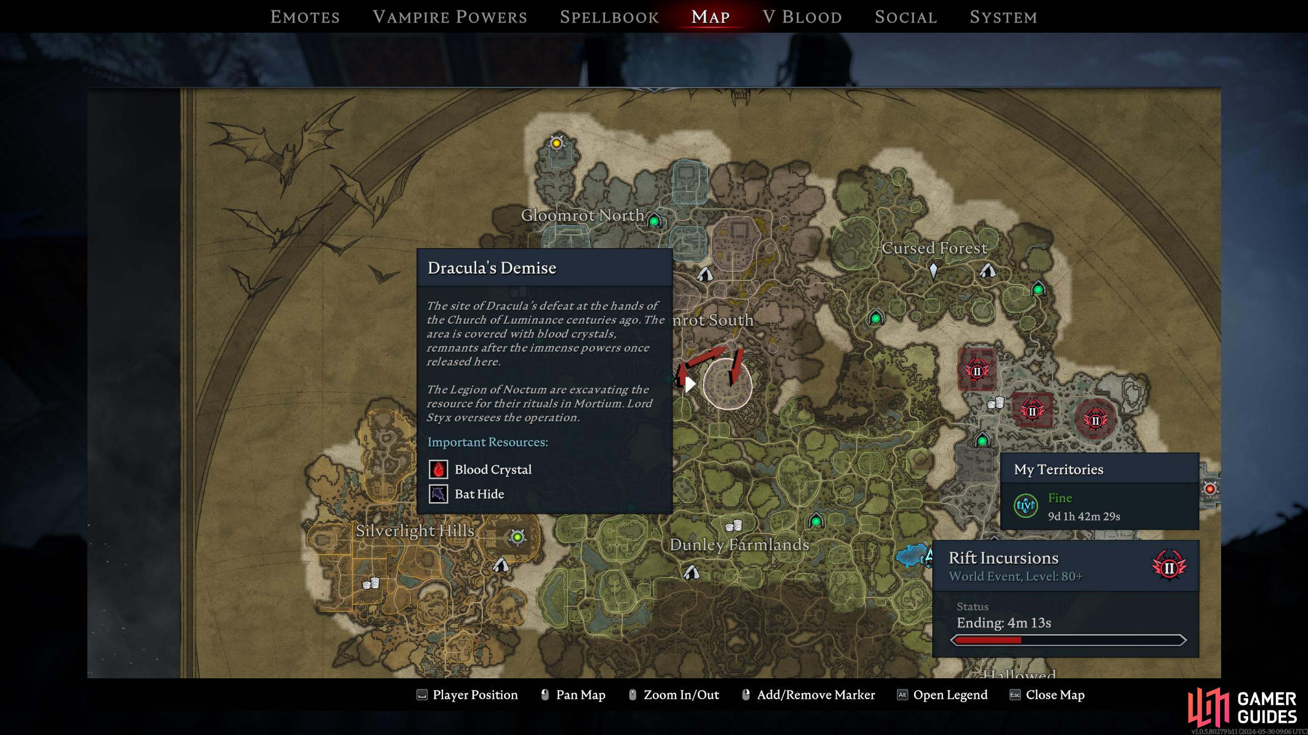 Teleport to Gloomrot South Waygate and head north, east, and then south to Dracula’s Demise.