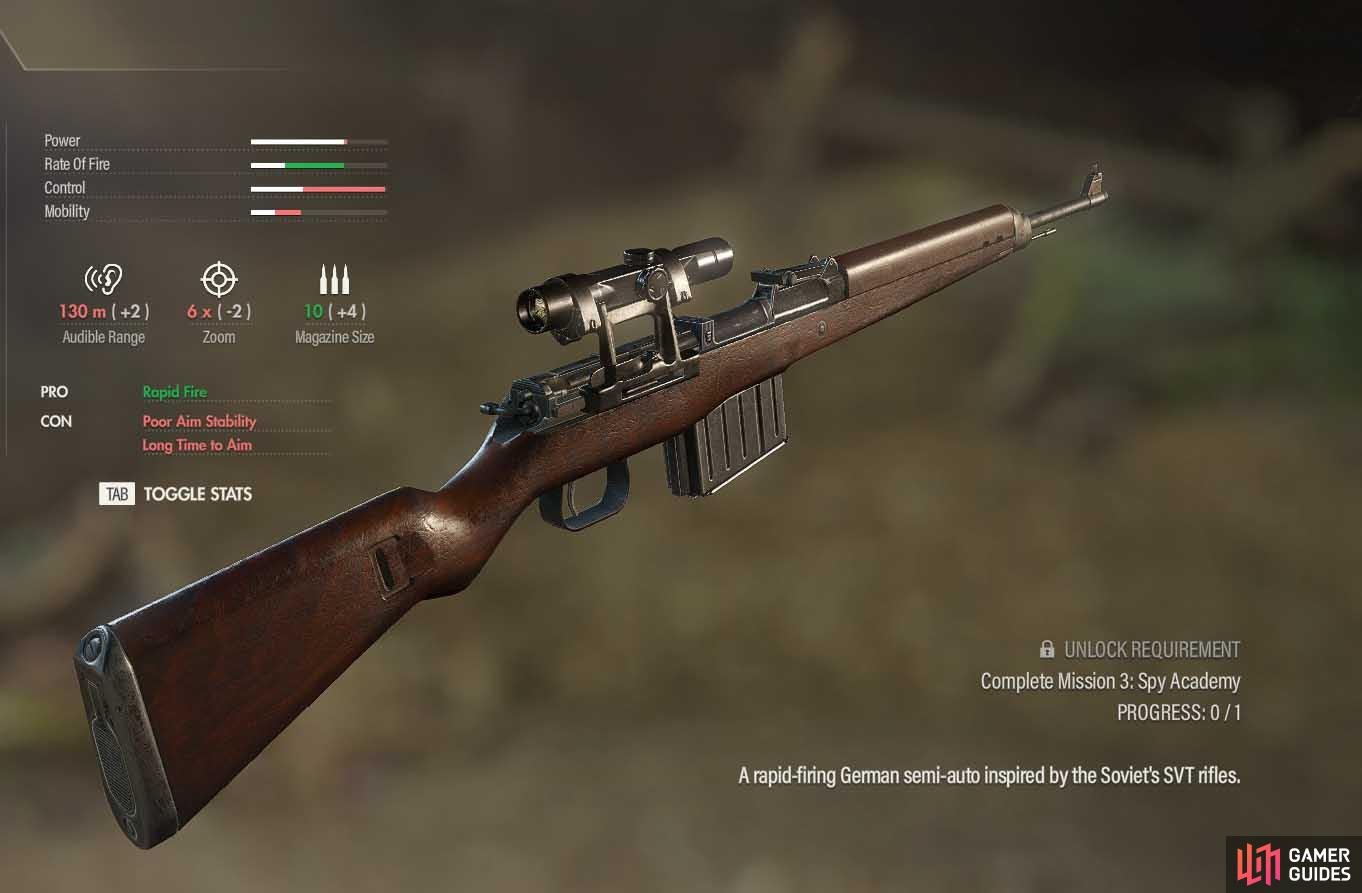The Gewehr 1943 is an Axis weapon based on a Soviet model.