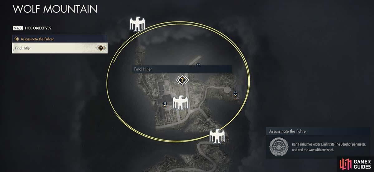 The location of all the Stone Eagles in the extra DLC mission - Wolf Mountain.